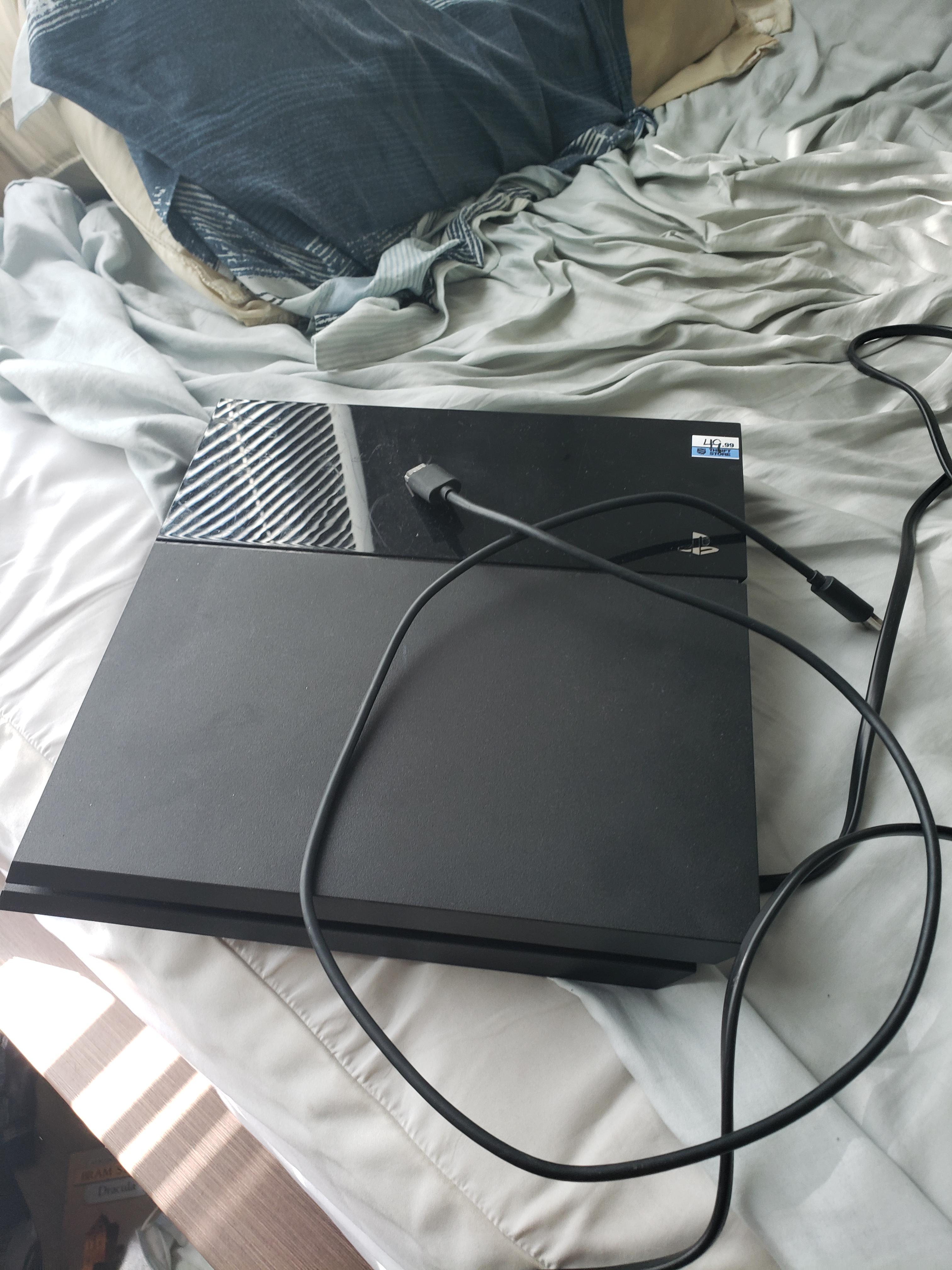 PS4, controller, hdmi cord, and controller charger for 50 dollars. Not