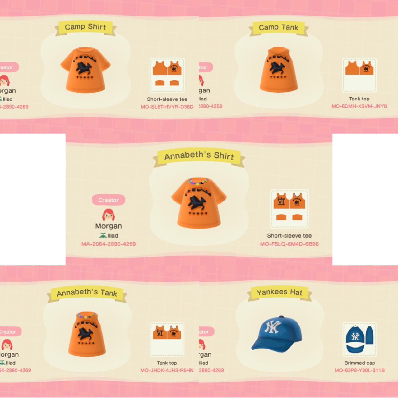 Anyone play Animal Crossing? I made Camp shirts! r/camphalfblood