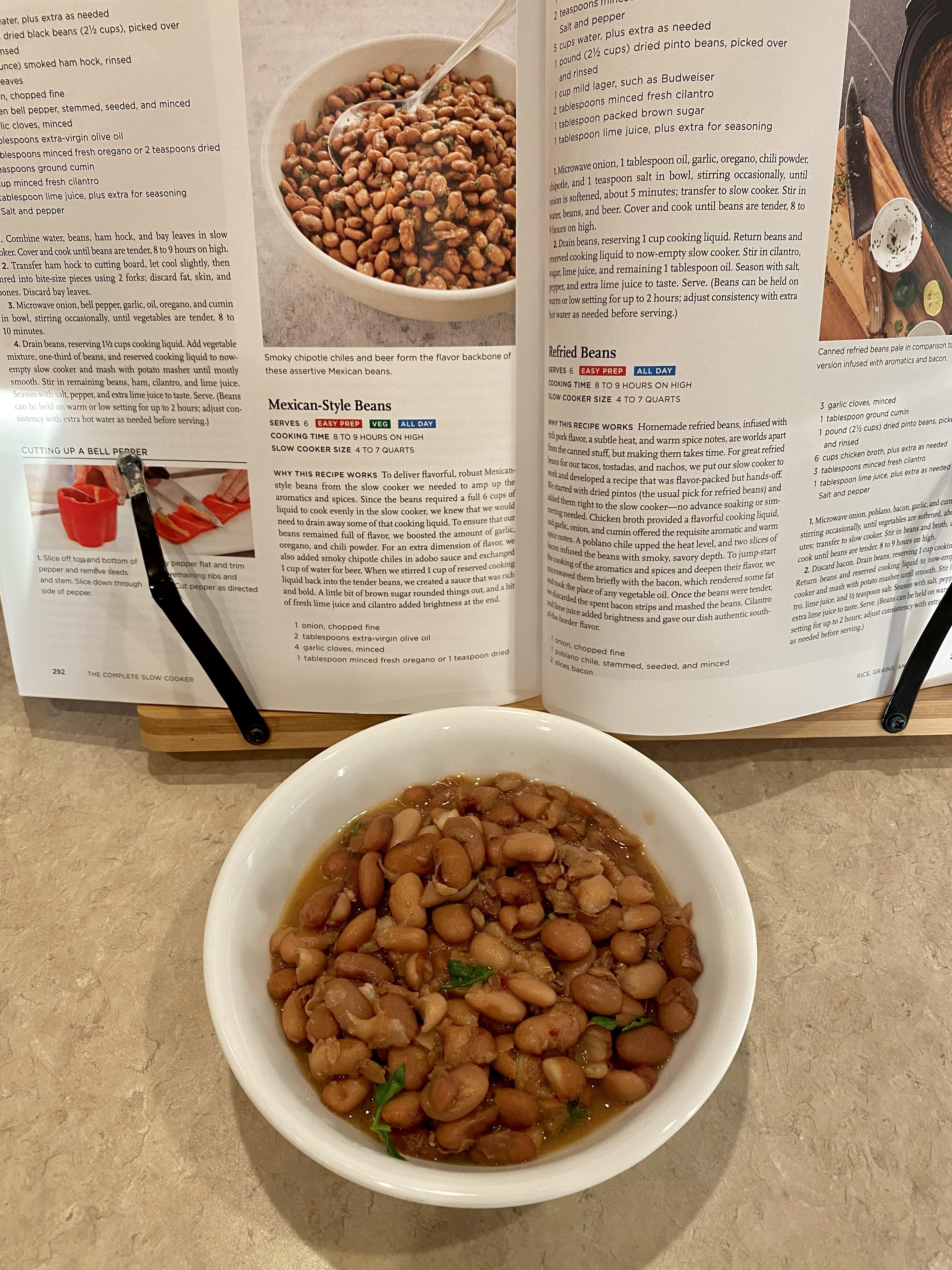 Mexican beans from America’s Test Kitchen The Complete Slow Cooker r