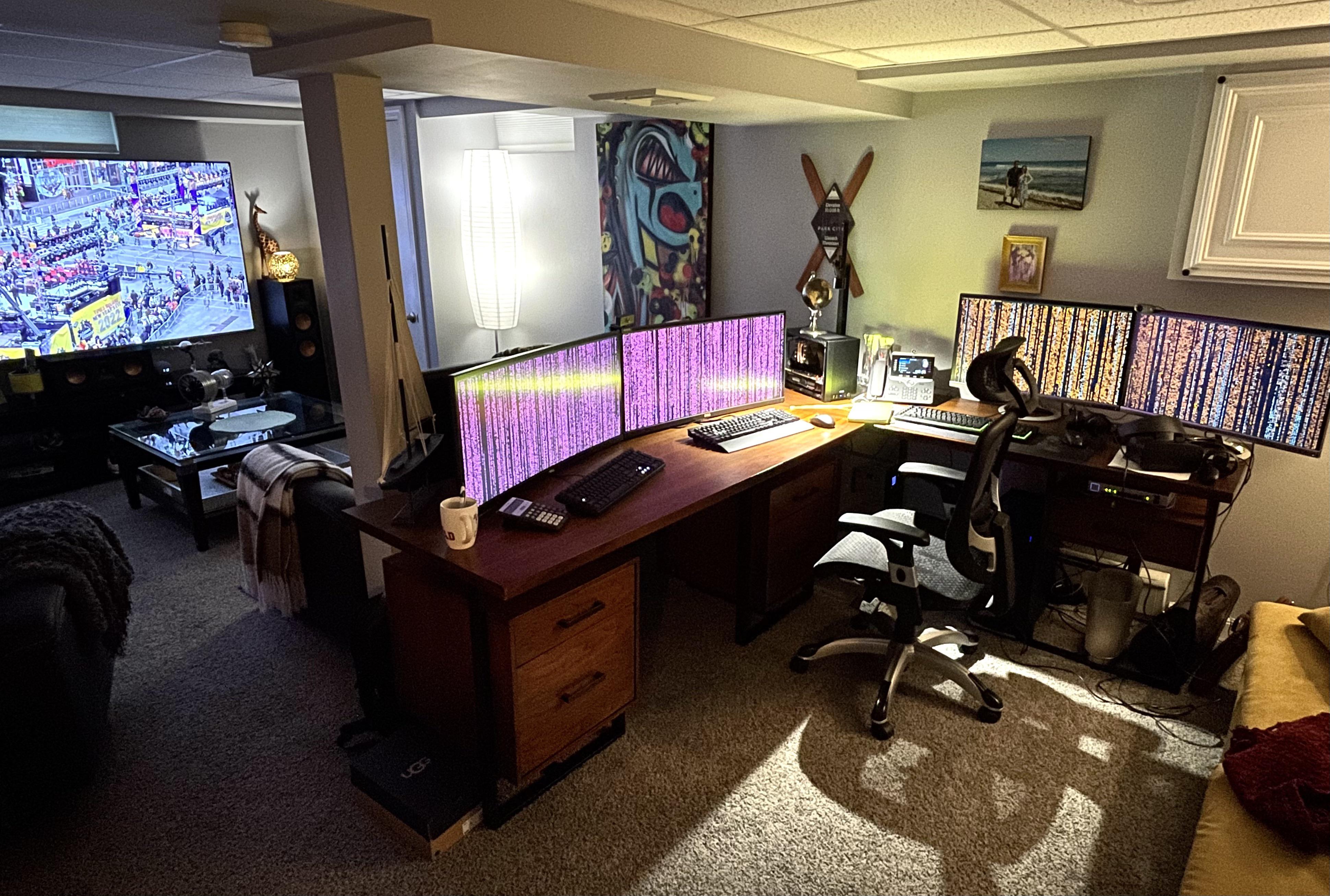 my home office and entertainment cave in Long Island, New York r