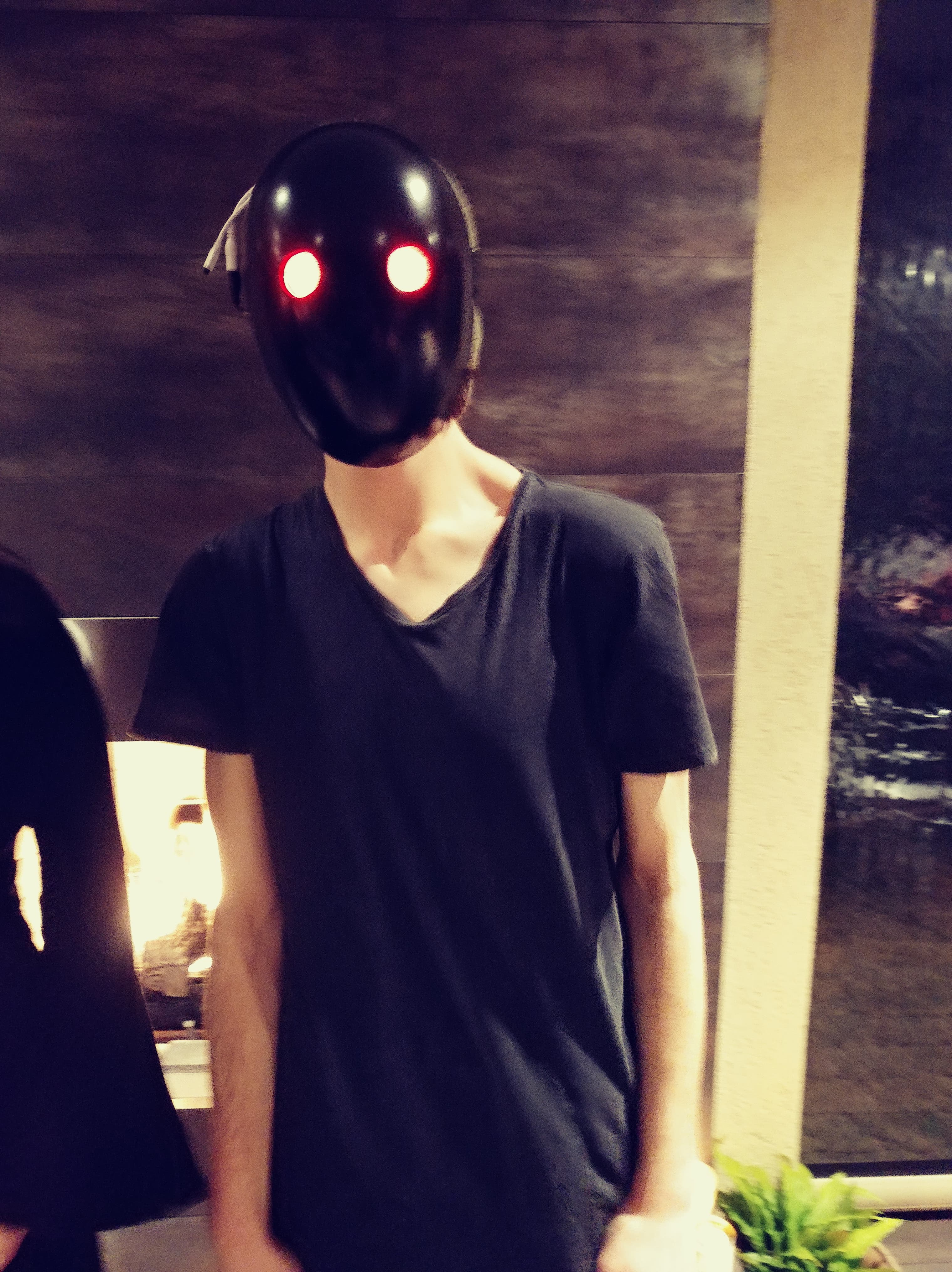 Mask i built, inspired by french electronic musician 'Danger'. Can see