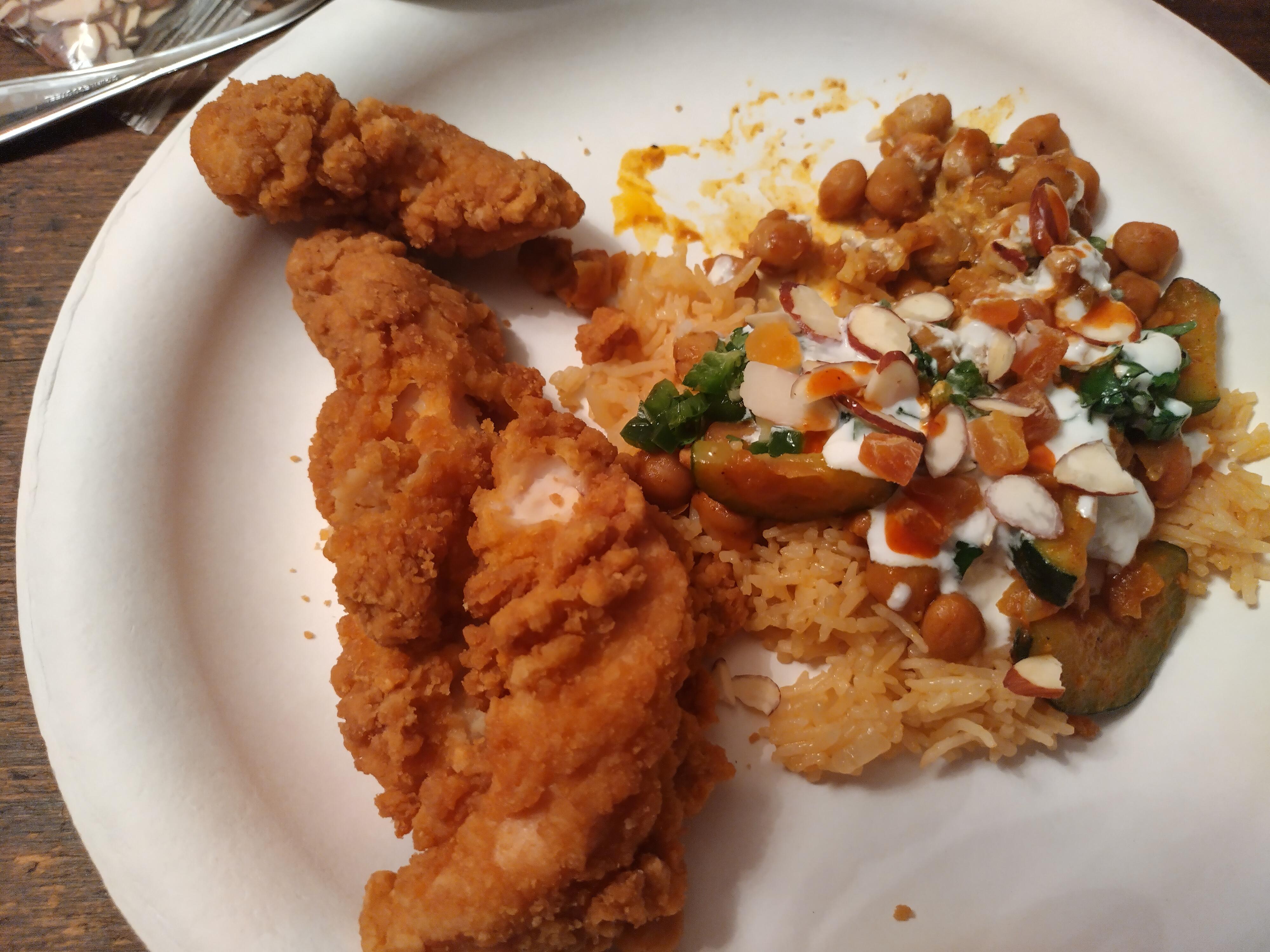 Apricot, Almond & Chickpea Tagine, with chicken tenders r/hellofresh