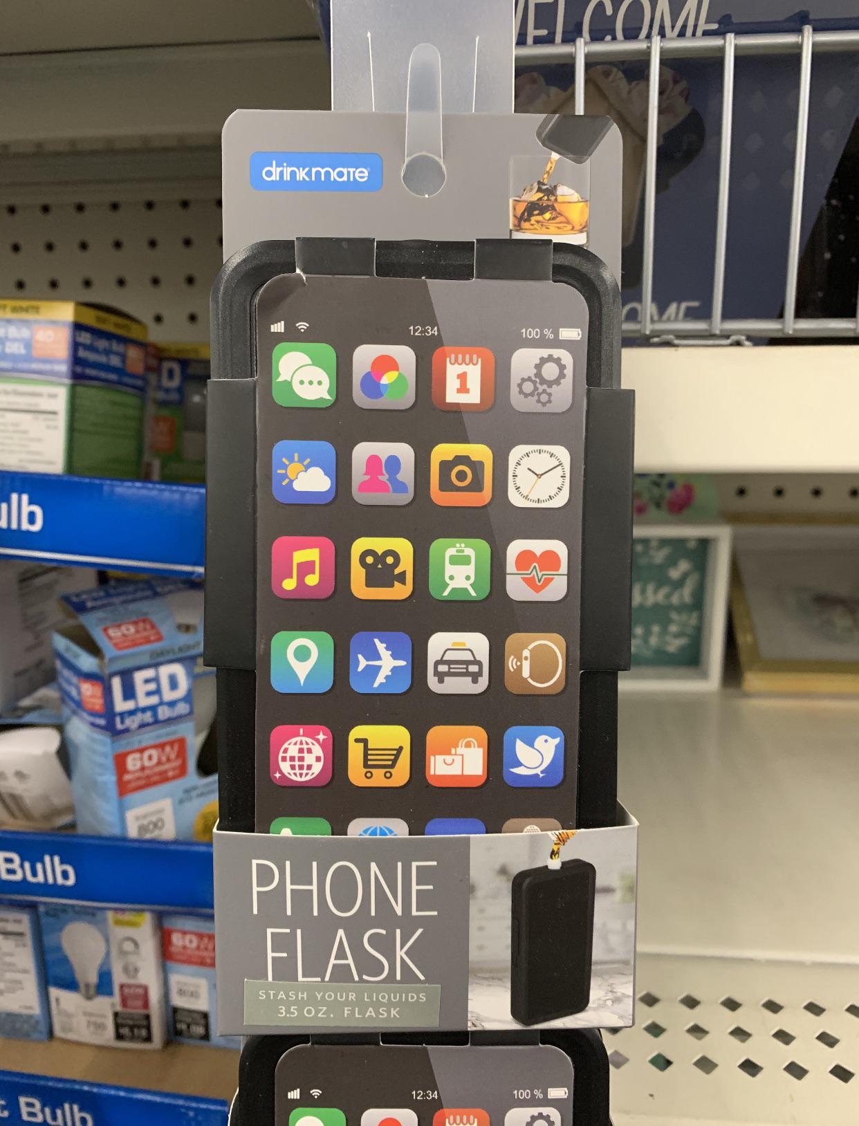 Phone flask at Dollar Tree r/ofcoursethatsathing