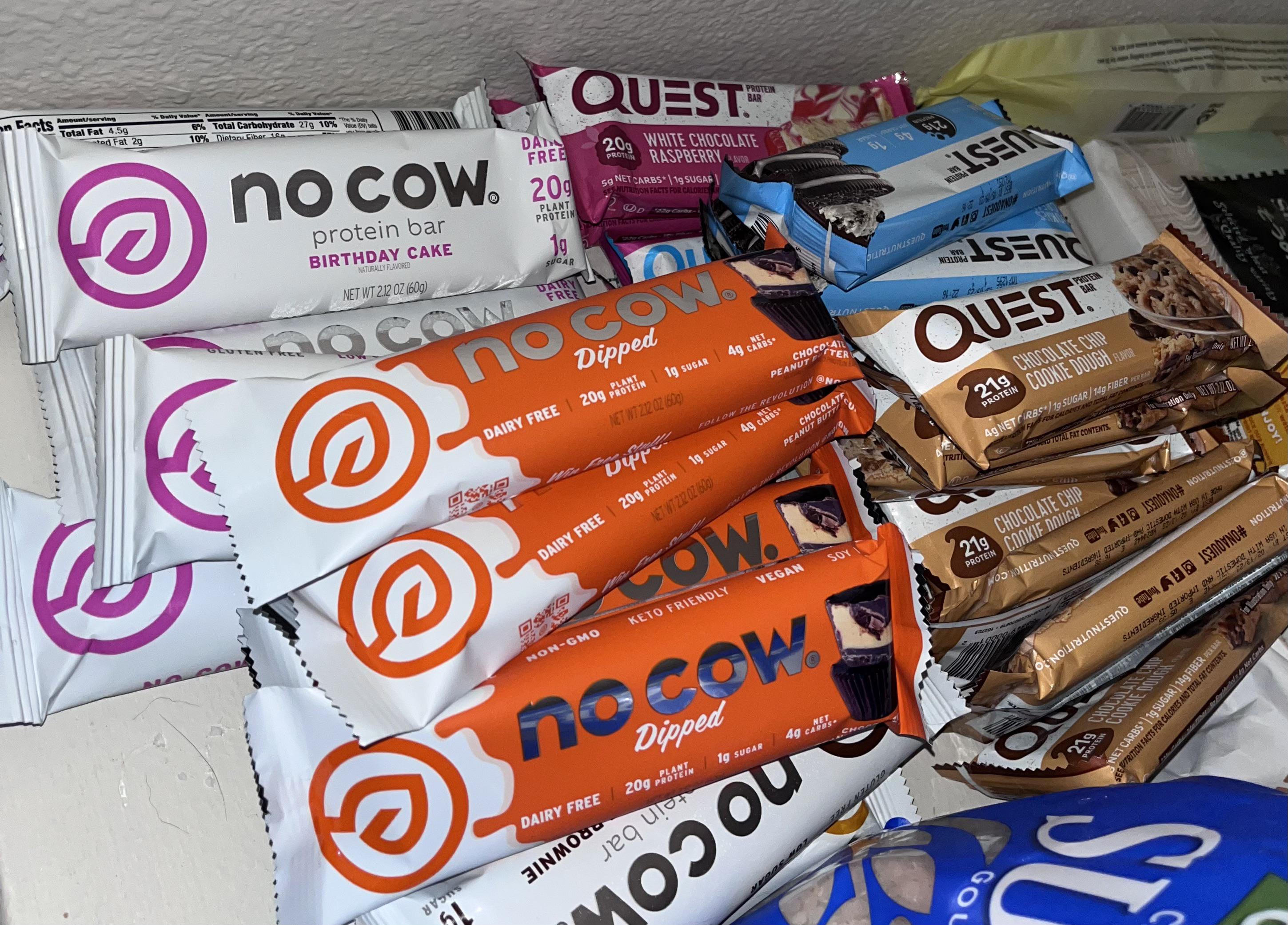 No cow protein bars I love the birthday cake flavor and the dipped