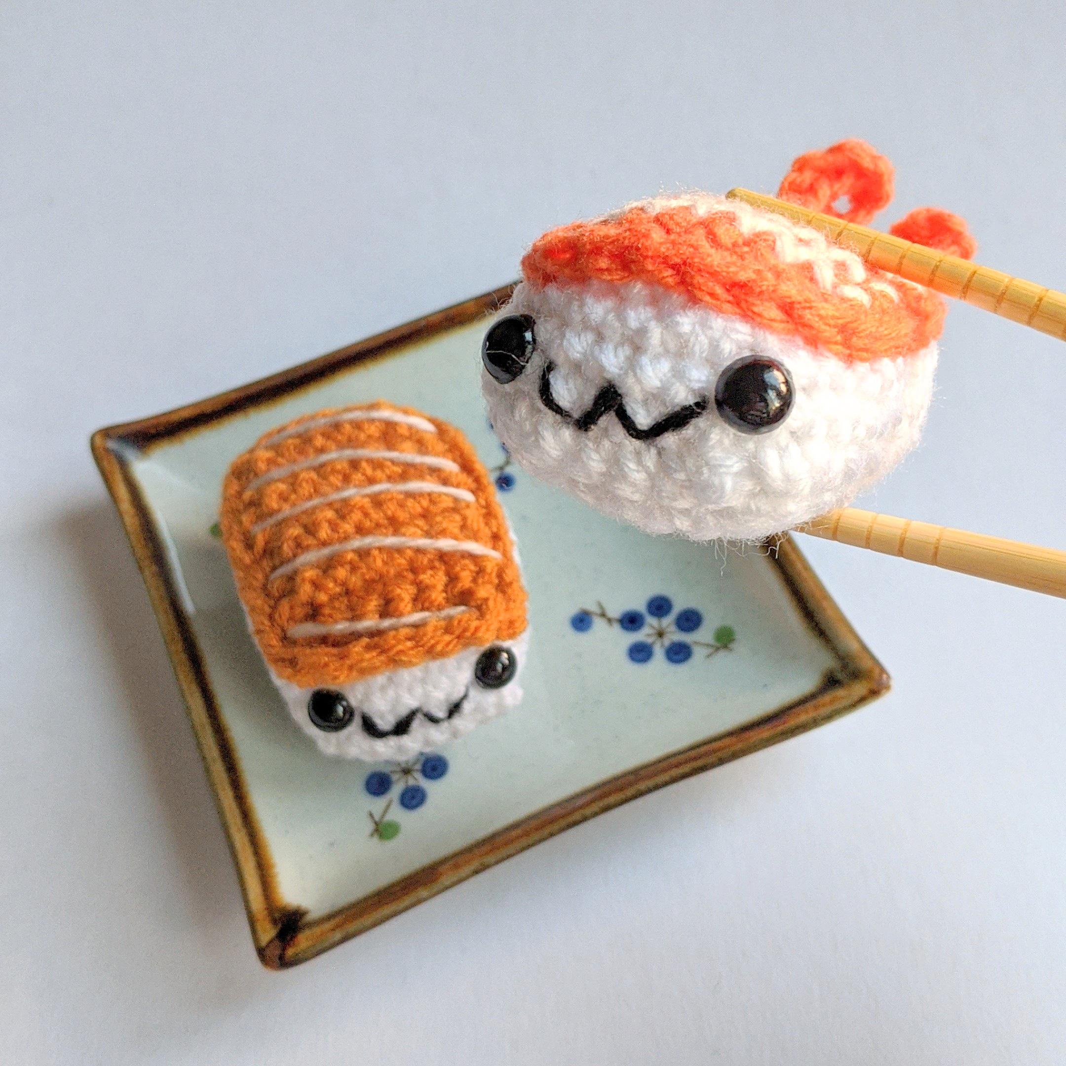 These crochet sushi are too cute to eat! r/Amigurumi
