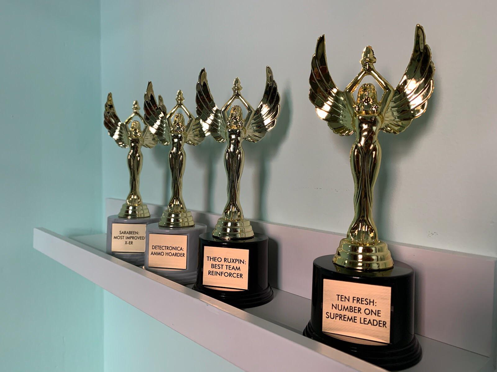 Got my team gag trophies in appreciation of how much our diving