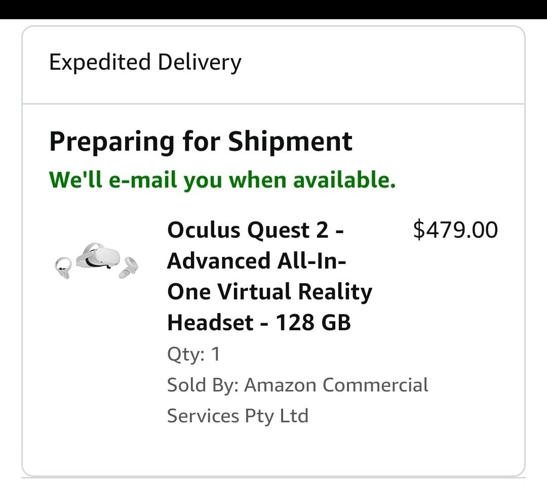 "We'll email you when available" even though when i purchased it said