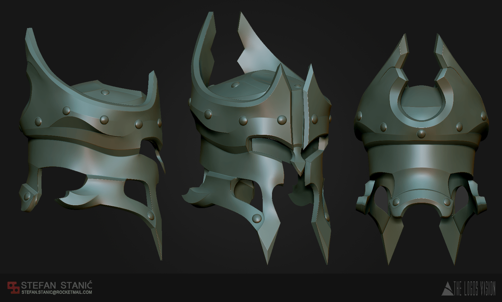 Knight's Helmet [Made in Blender] r/3Dmodeling