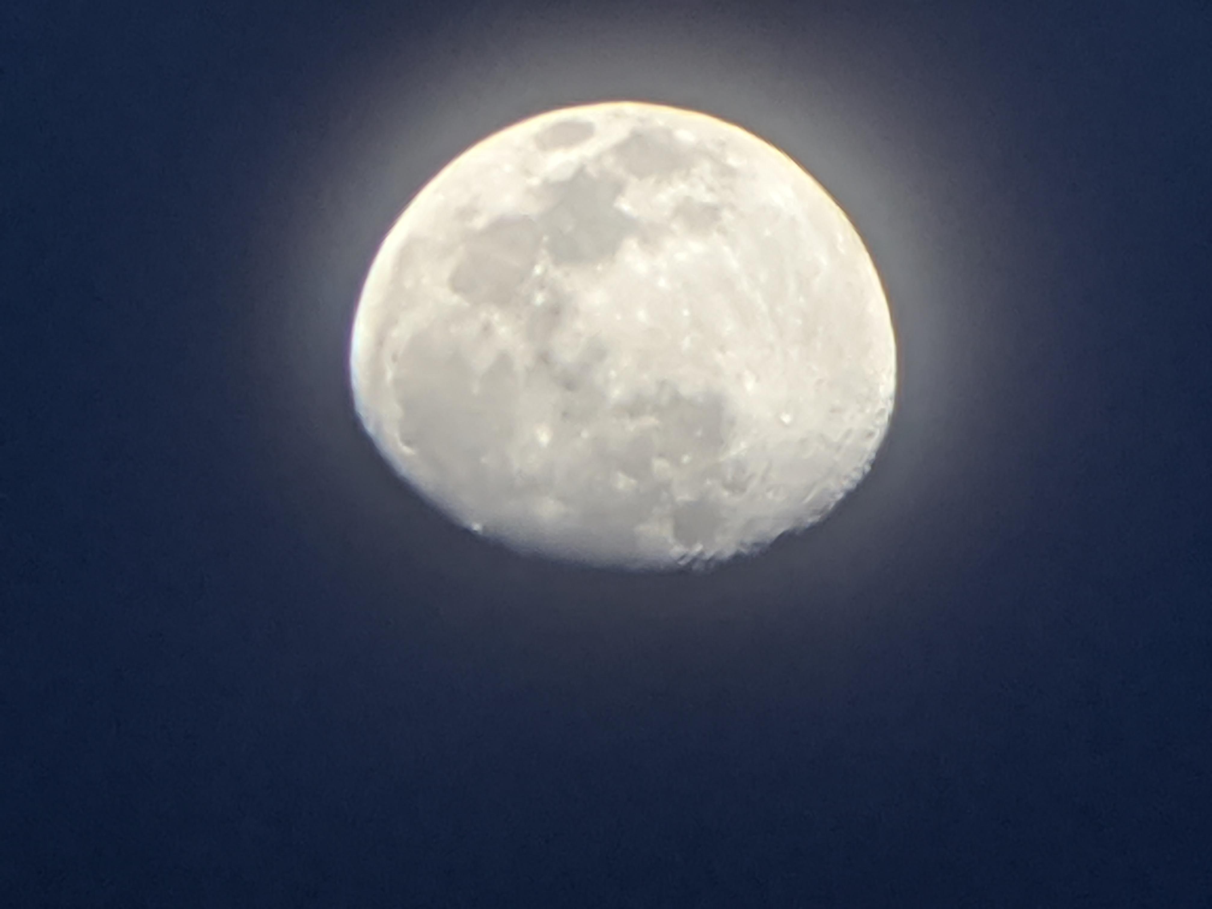 Taken through a pair of binoculars with my phone… Space On Your Face