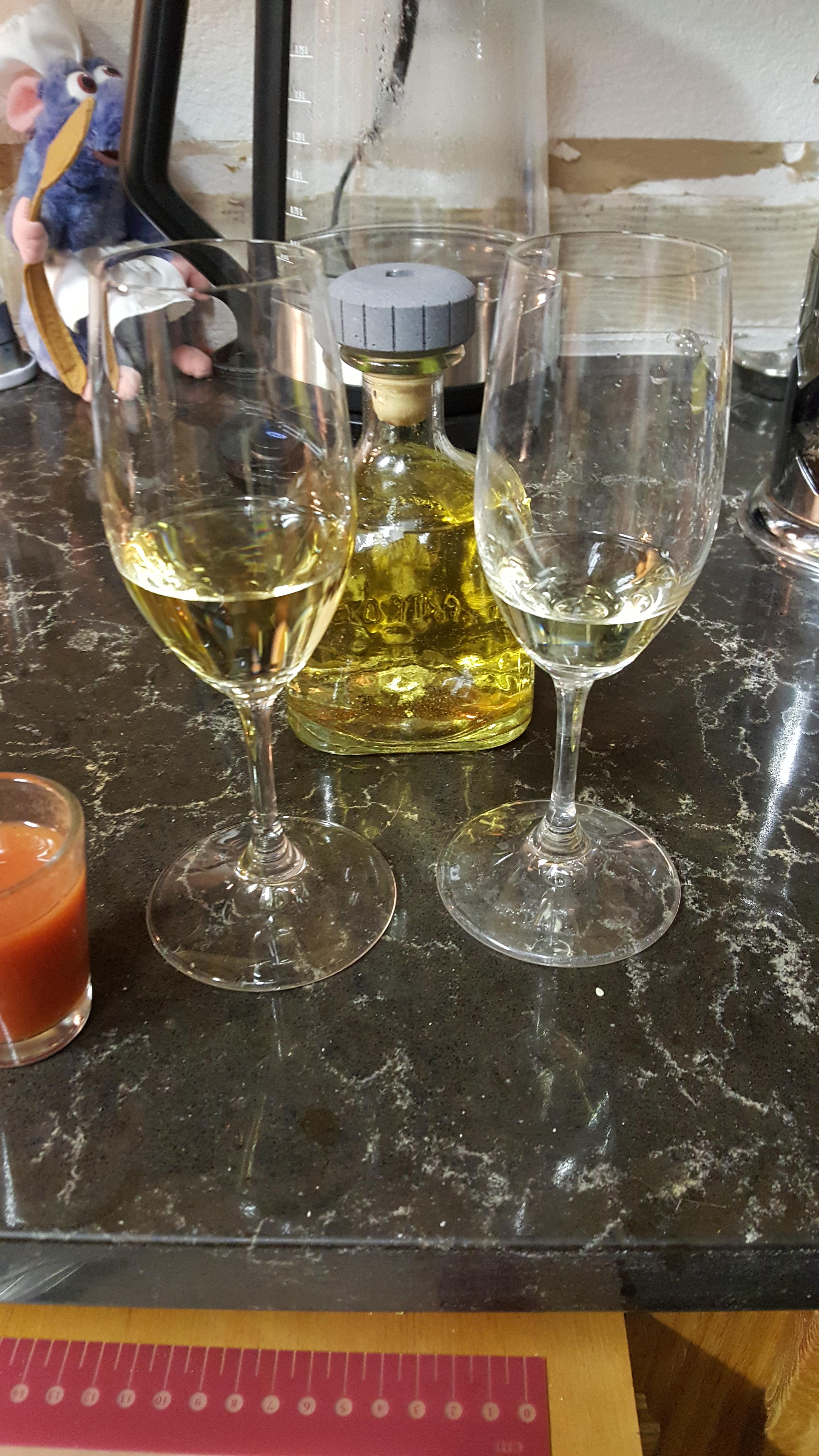 Just a little Tuesday taste test, before and after adding some Tapatio