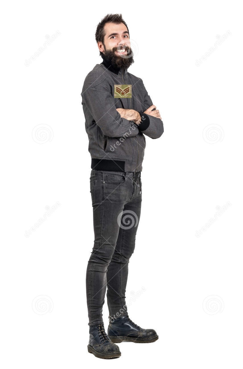 Airmen in 2028 reporting into their commander's office after another