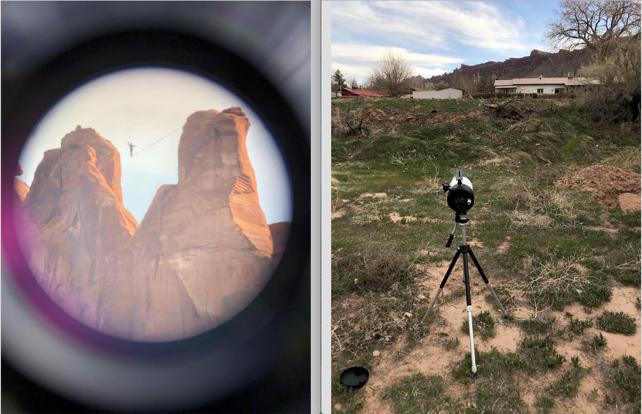 Used my telescope to practice some social distancing and watched some