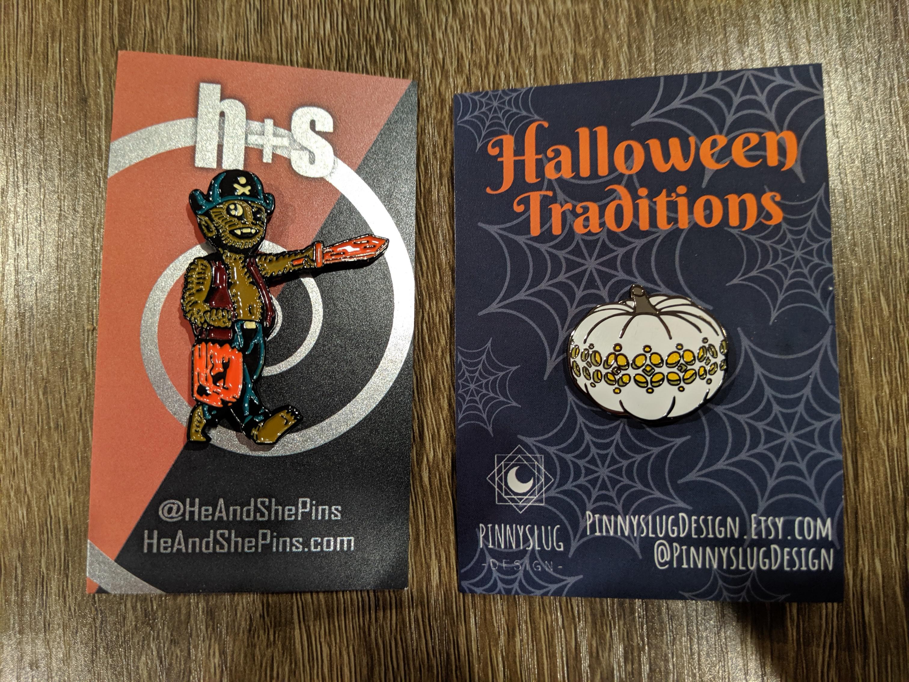 New Halloweenthemed pins from my subscription box! r/EnamelPins