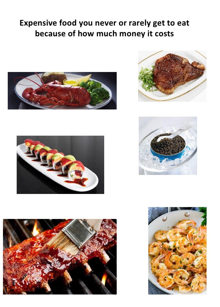 Expensive food starter pack r/starterpacks