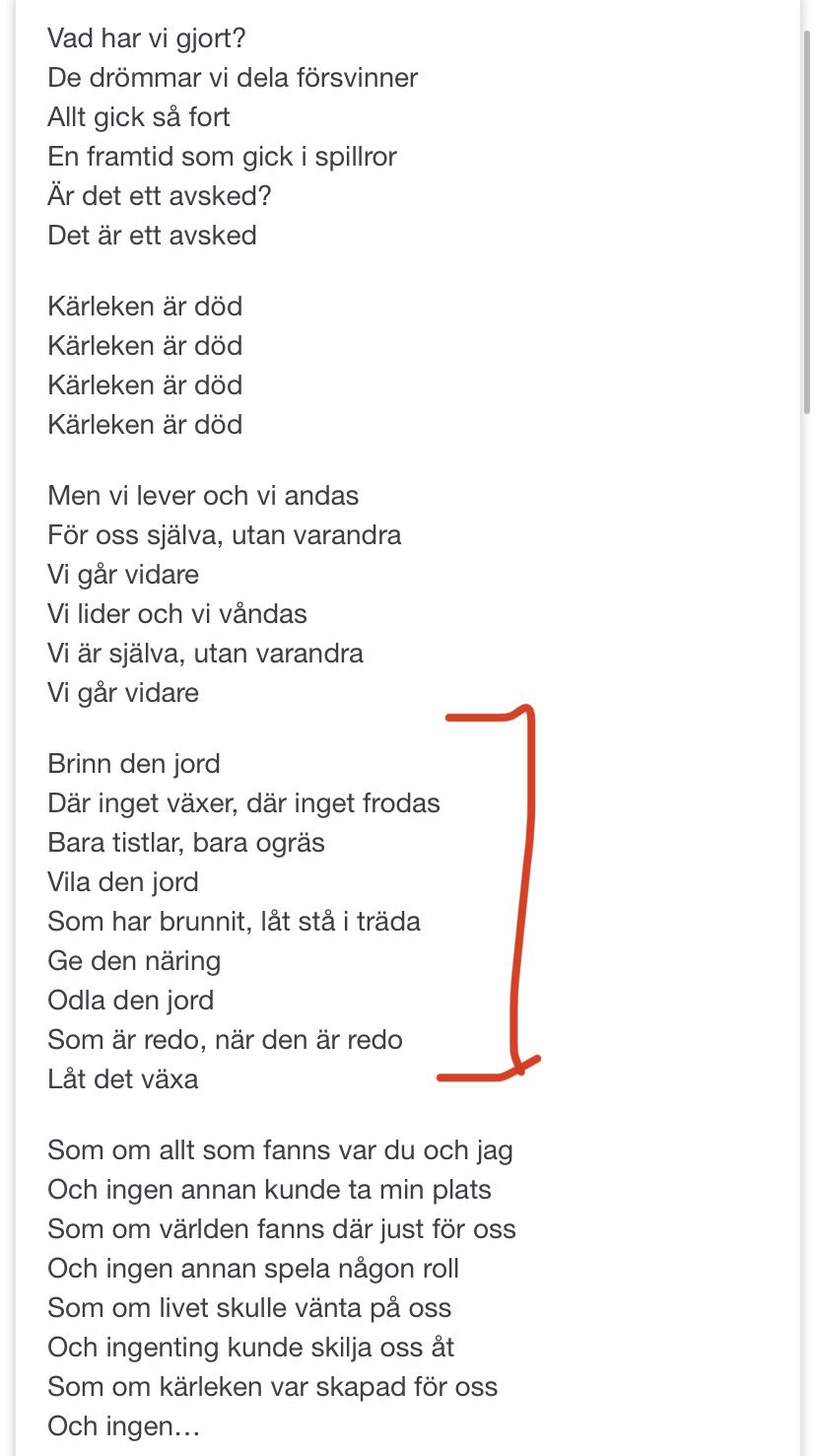 [Swedish > English] Could someone translate these song lyrics for me
