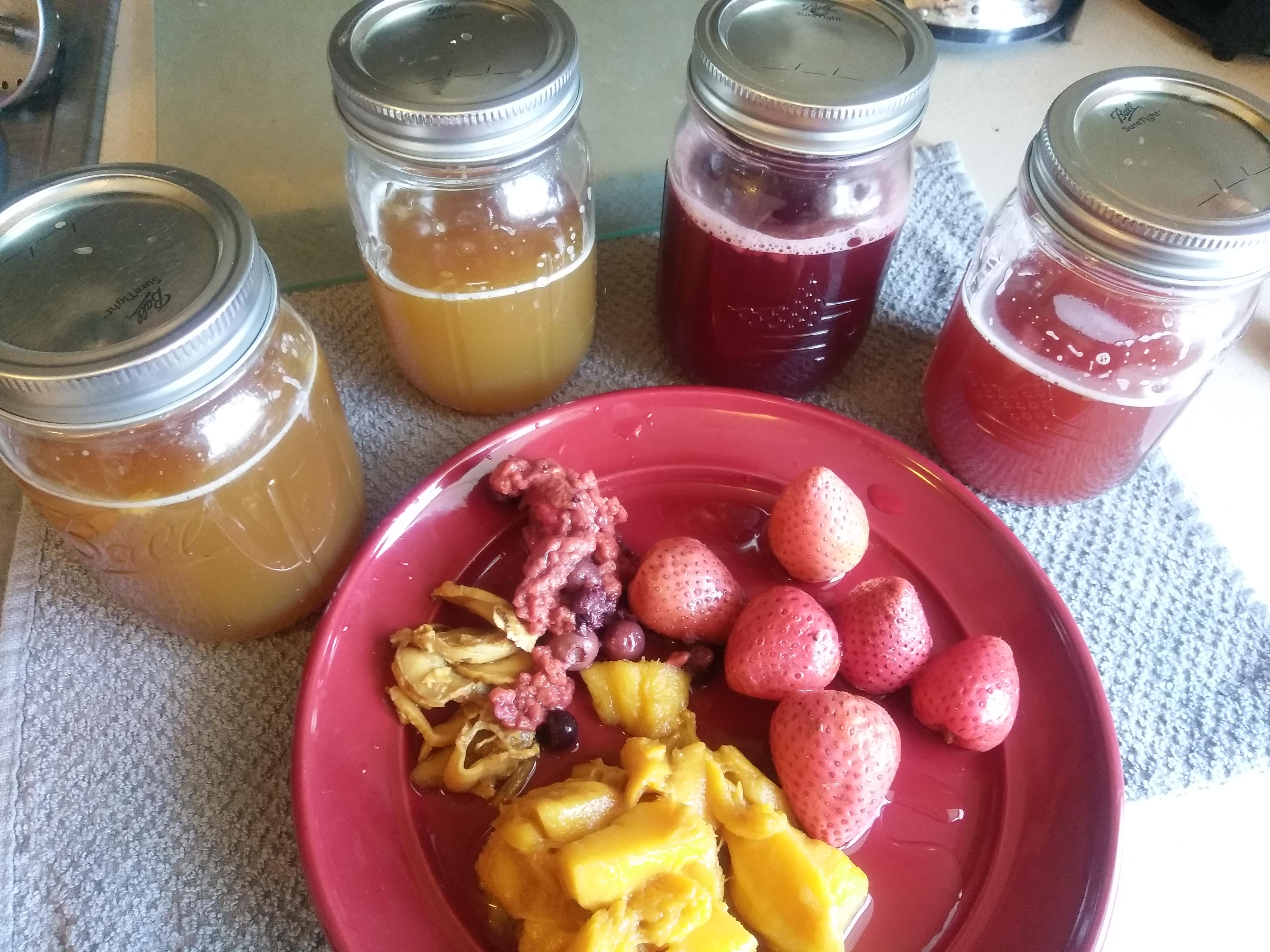 Just threw these in the fridge. Not bad for my first time! r/Kombucha