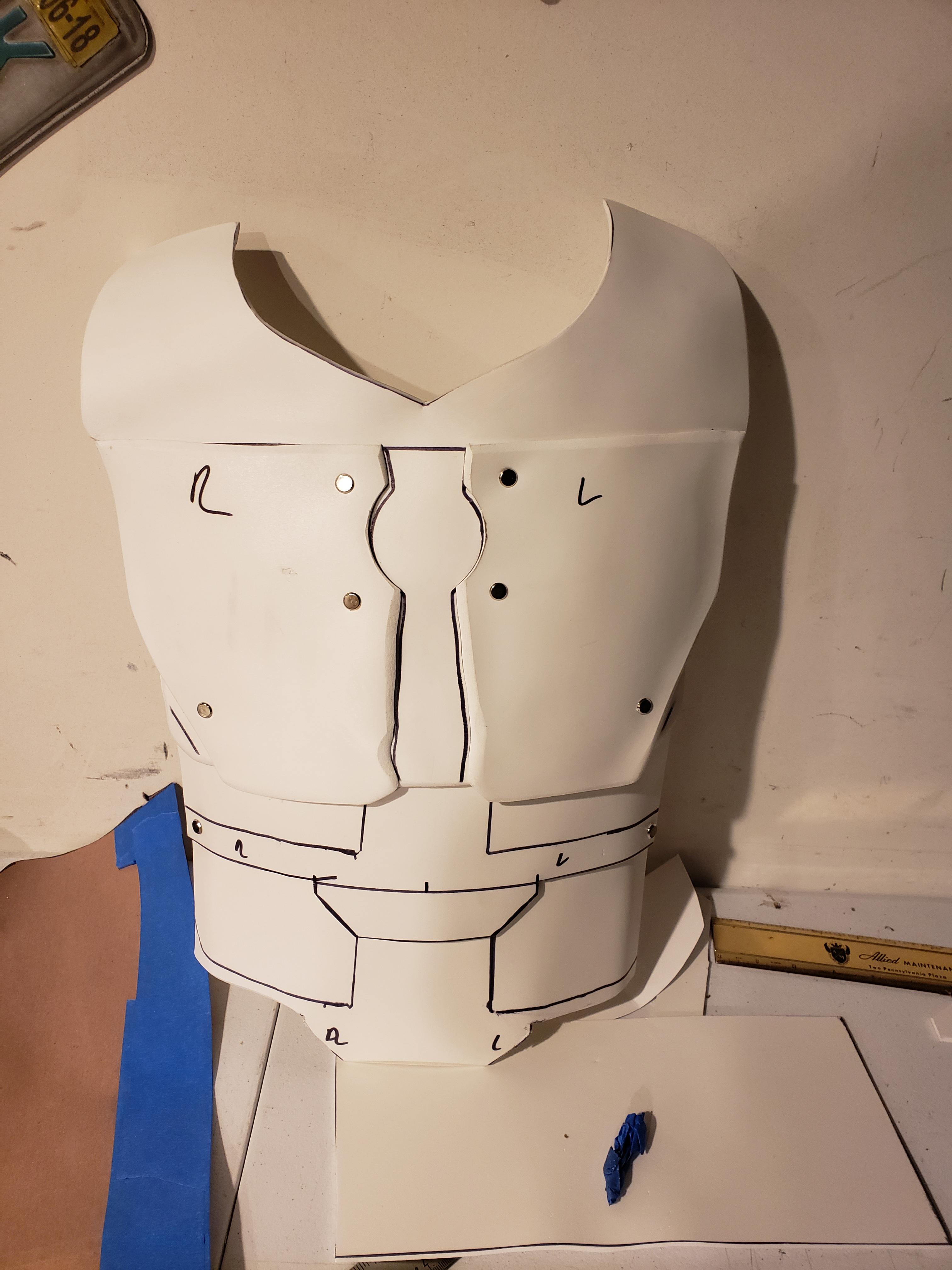 First step in my new Legacy chest plate. More pics in comments. r