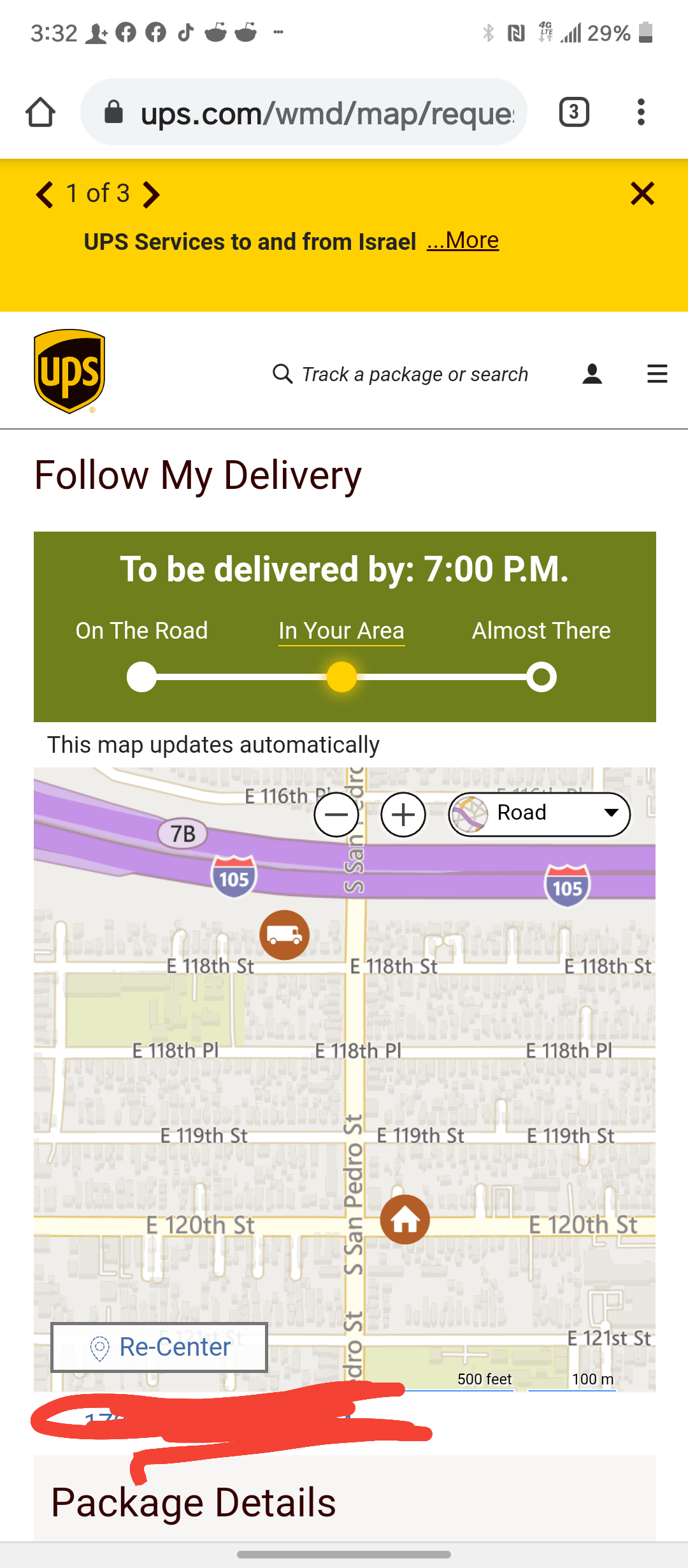 ups out for delivery by 7pm Hillary Bobo