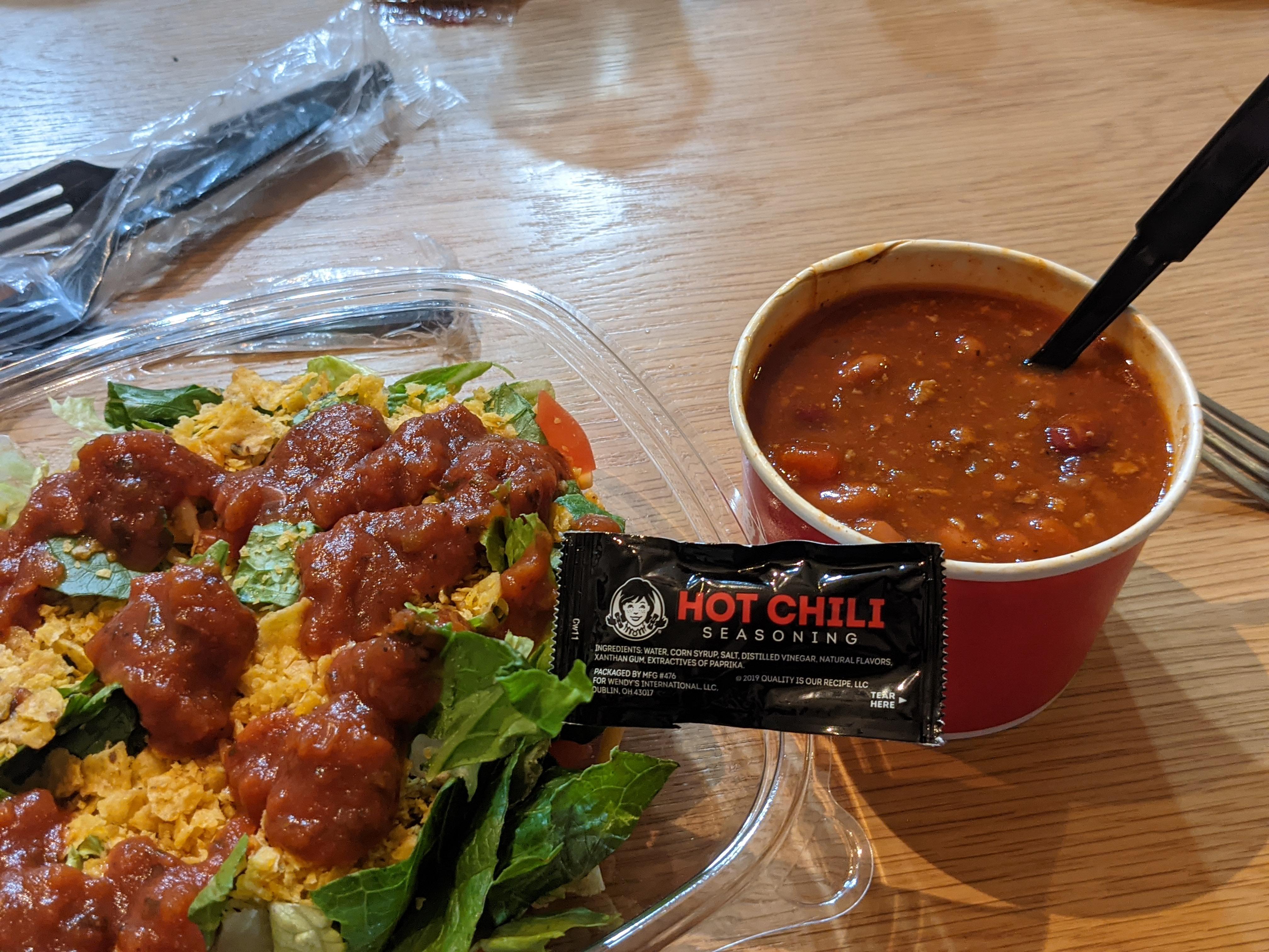 Wendy's "hot chili seasoning" this let's the customer control the heat