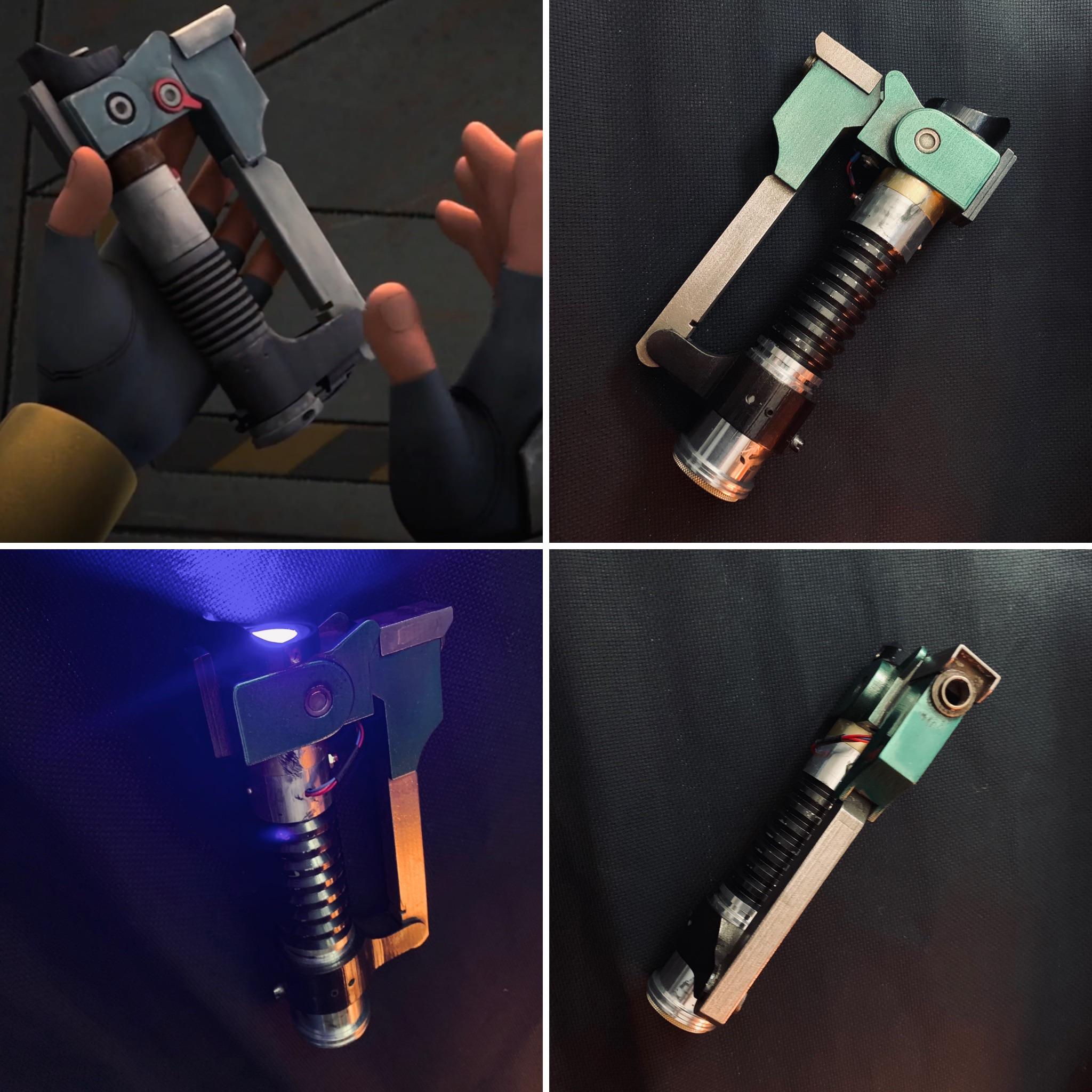 Just finished Ezra’s lightsaber Blaster r/StarWars