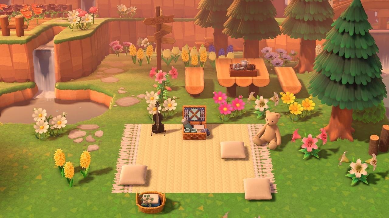 Finished a little picnic area r/AnimalCrossing