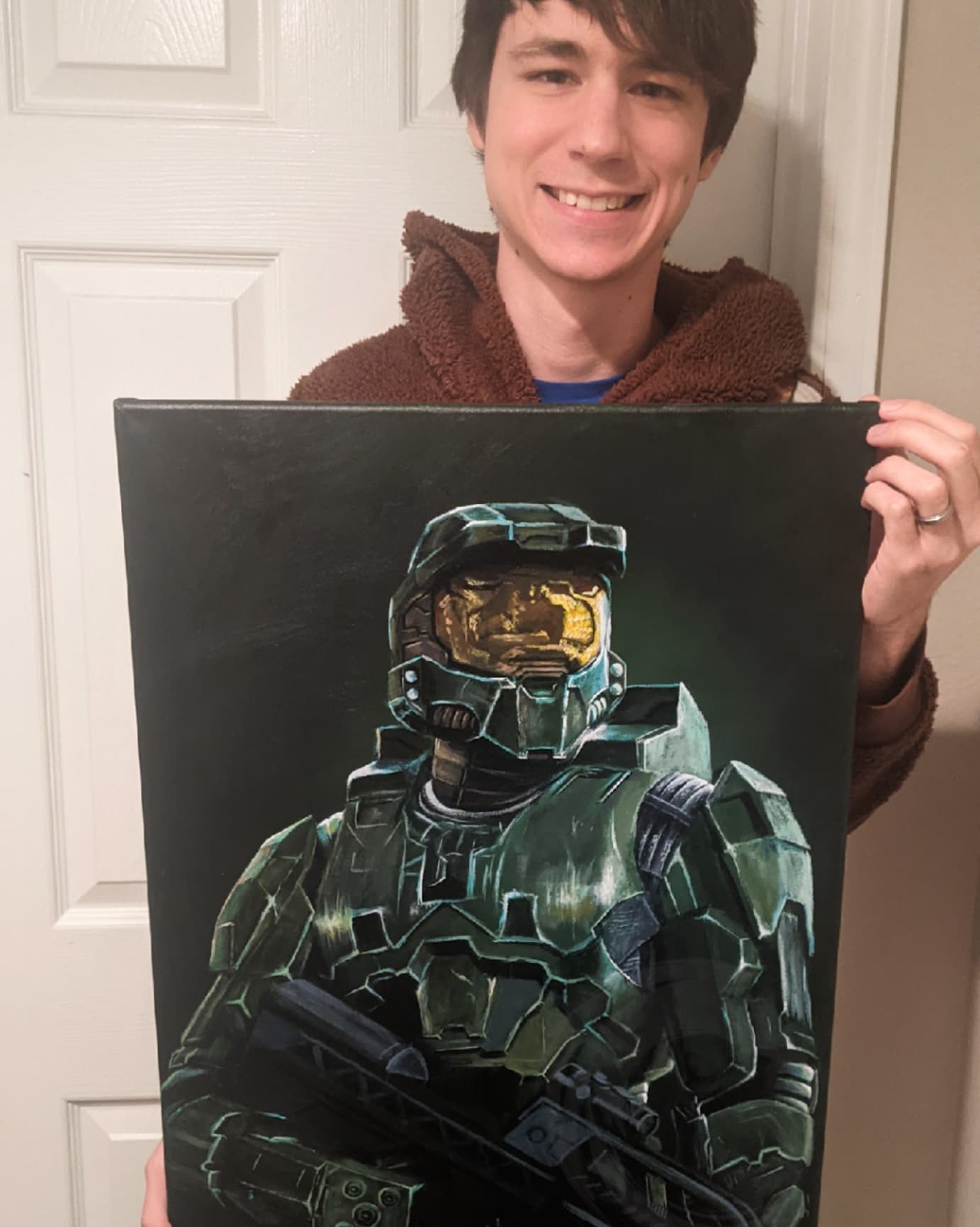 My Halo acrylic painting! r/painting