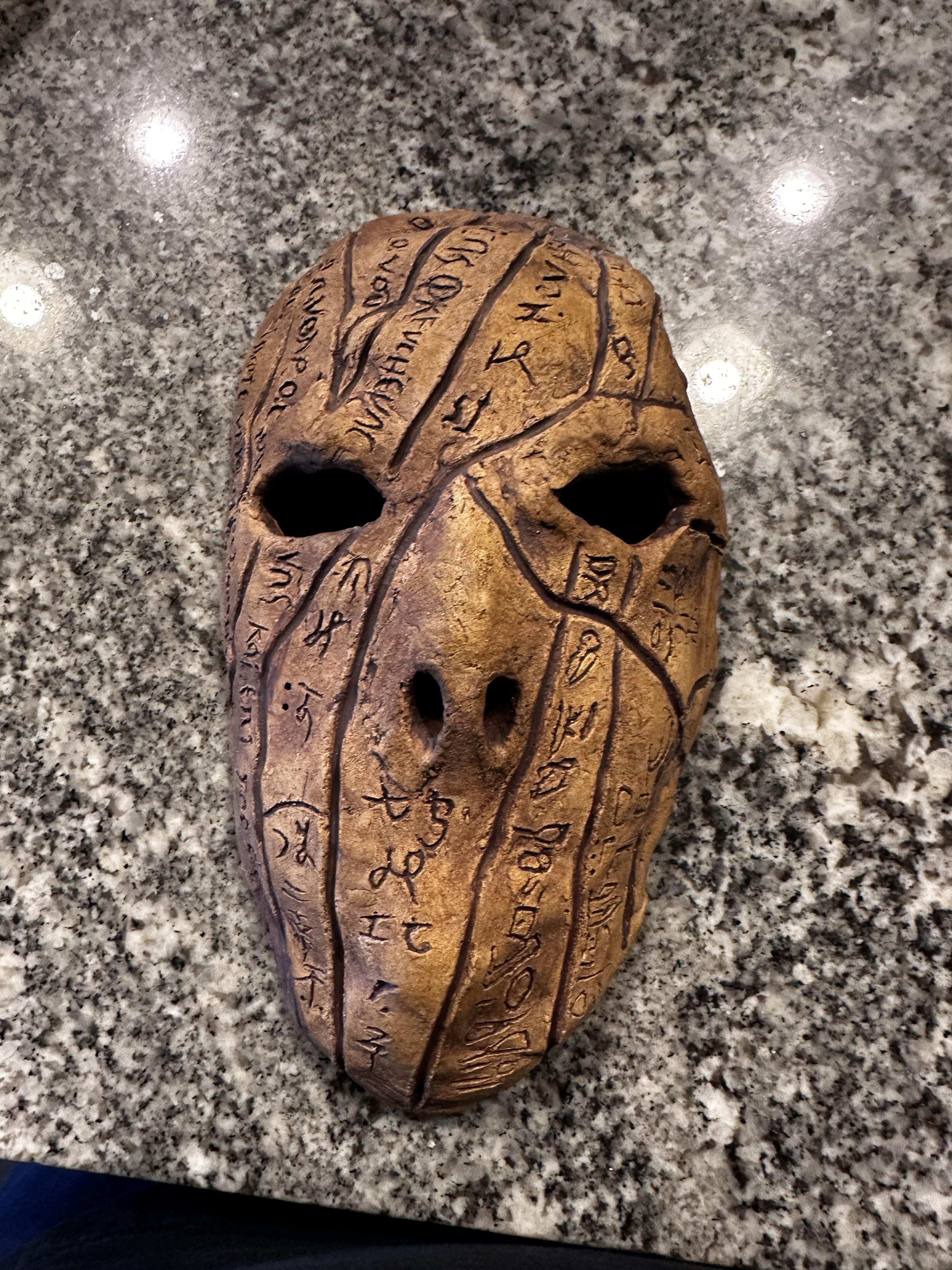 Final product of my ceramic version of the mask r/GodofWar