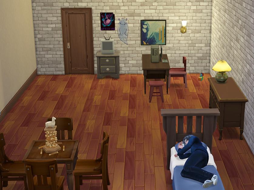 Sebastian's Room in 3D. Hi guys! I continued my Stardew Valley story line in Sims 4 and let me