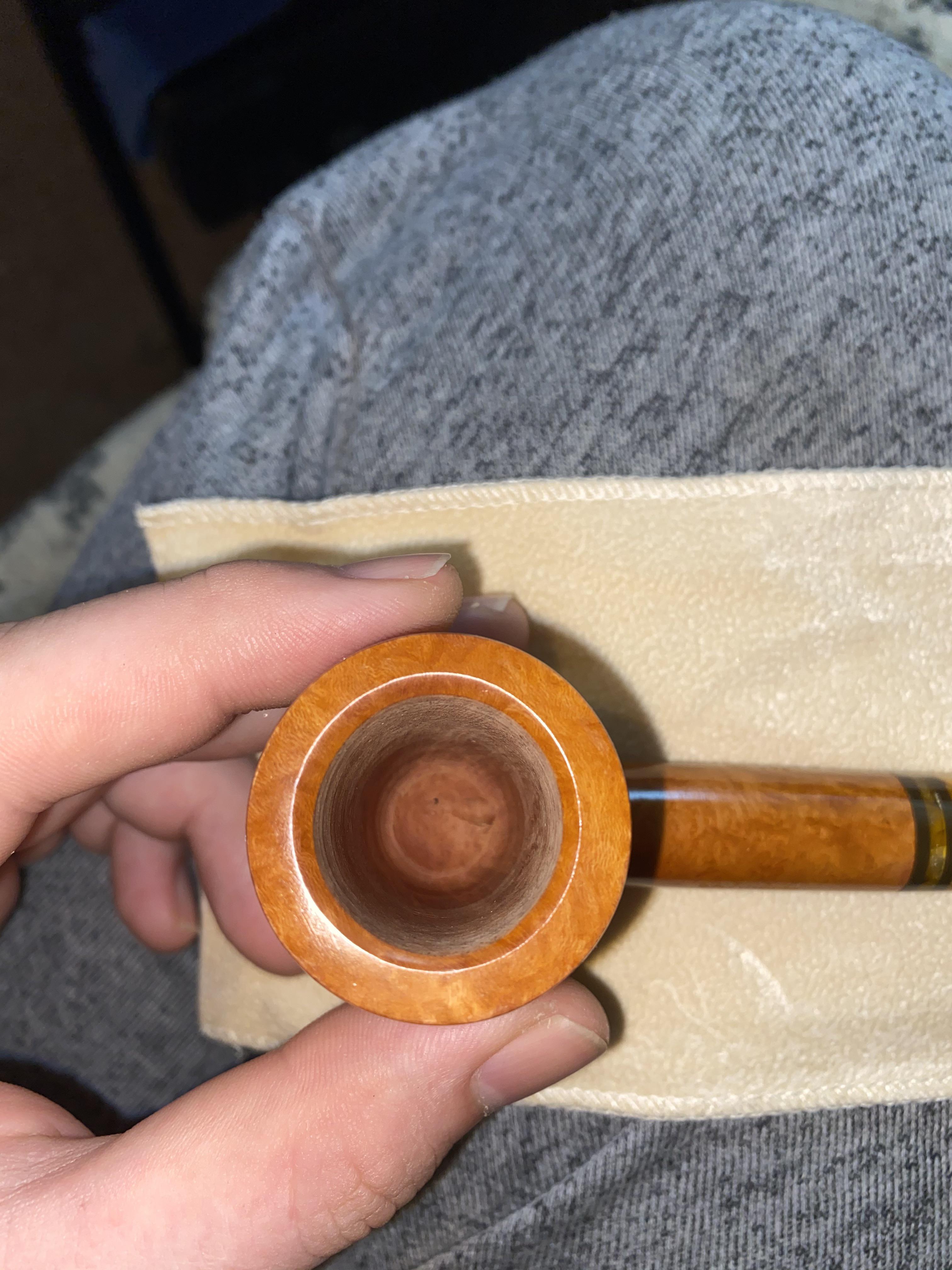 Looking through the bit to the bowl my pipe is perfectly straight with