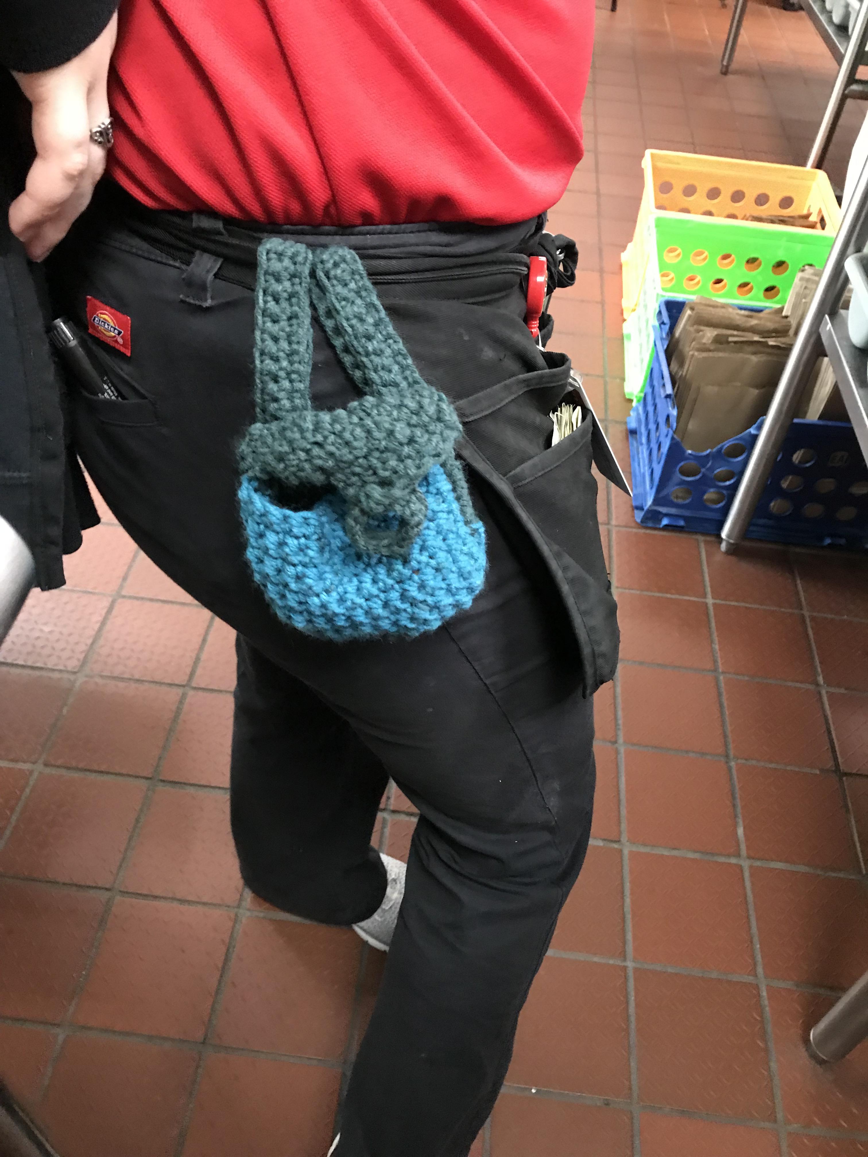 Dog treat bag for sonic carhop r/crochet