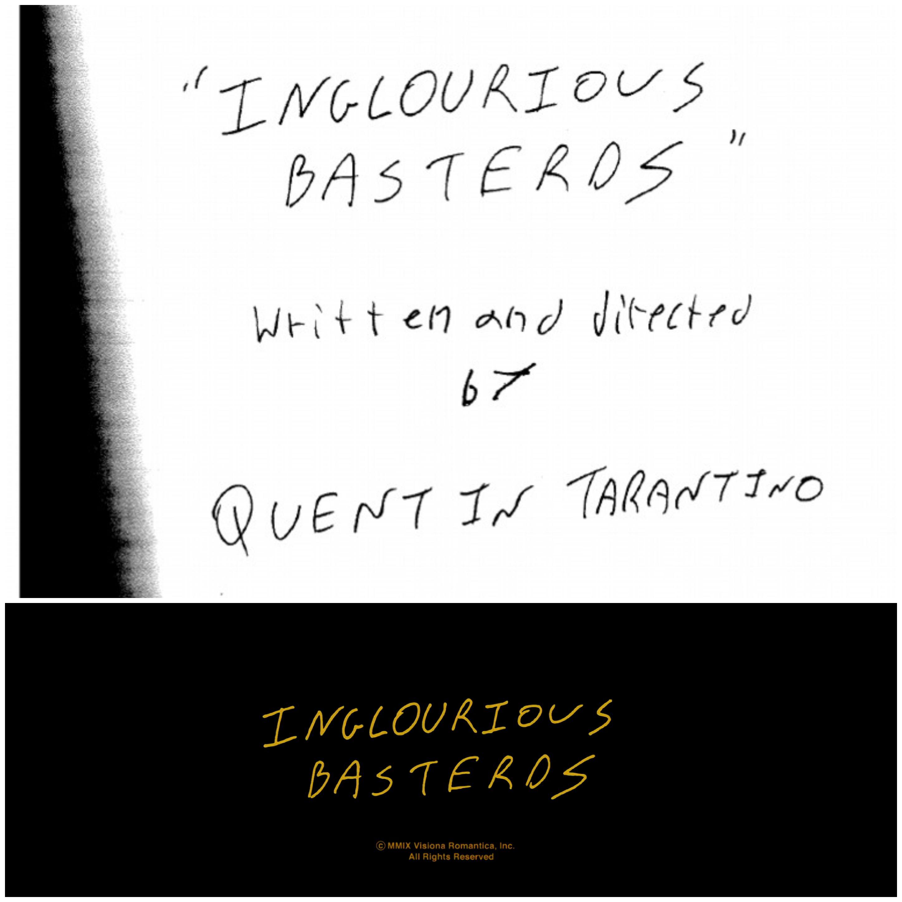 Inglourious Basterds (2009) The opening credits is a scanned copy of