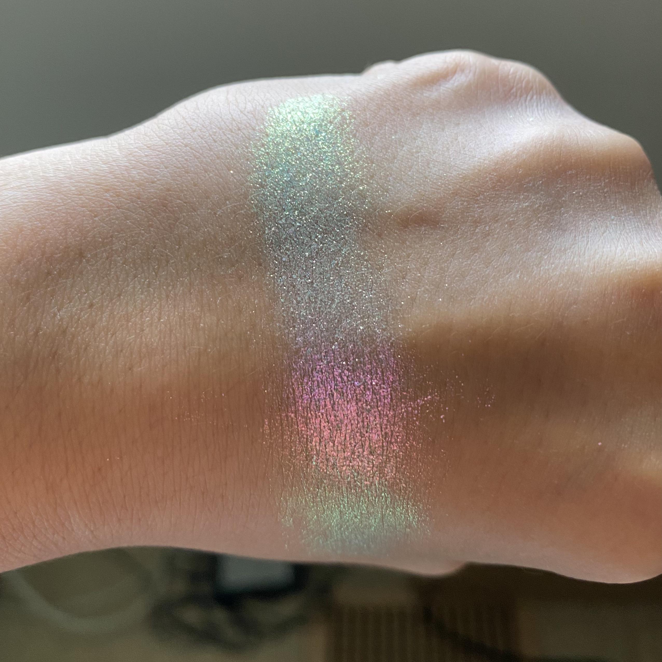 Sigma Beauty Enchanted palette finger swatches on bare fair/cool skin