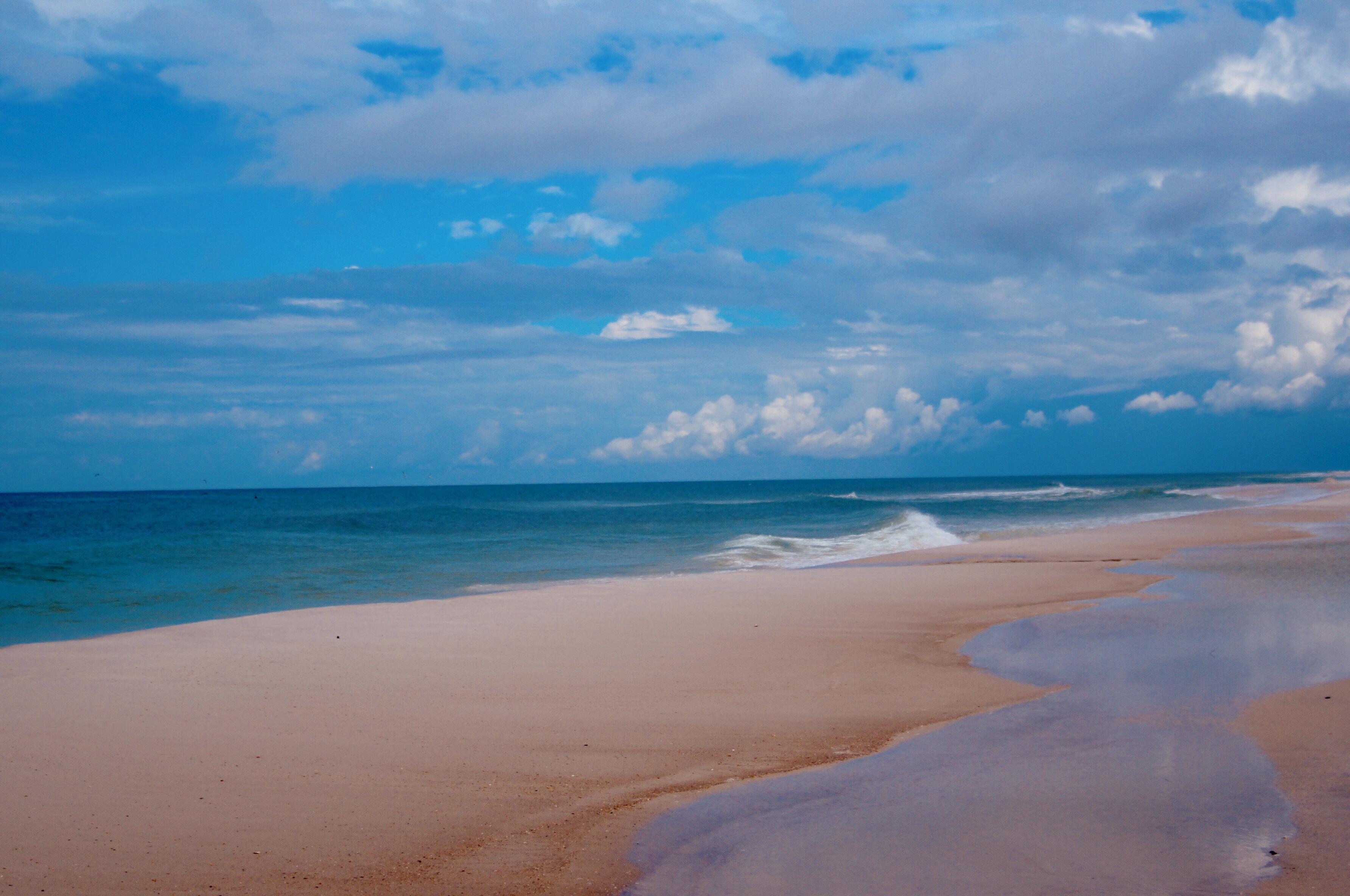 Shallow tide pools on the beaches of St. Joseph Peninsula, Florida