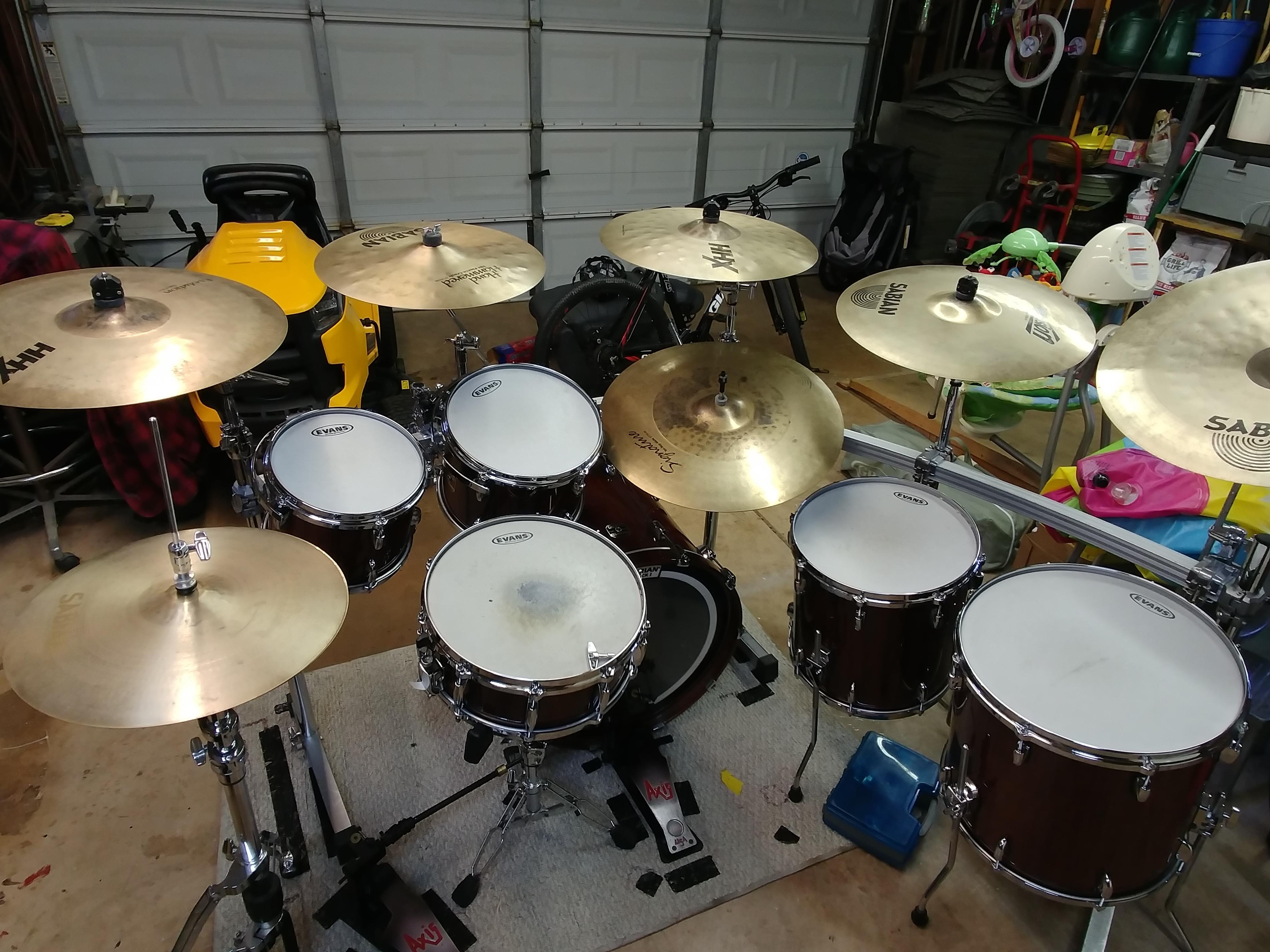After a year of storage and losing a drum room, they may be in the