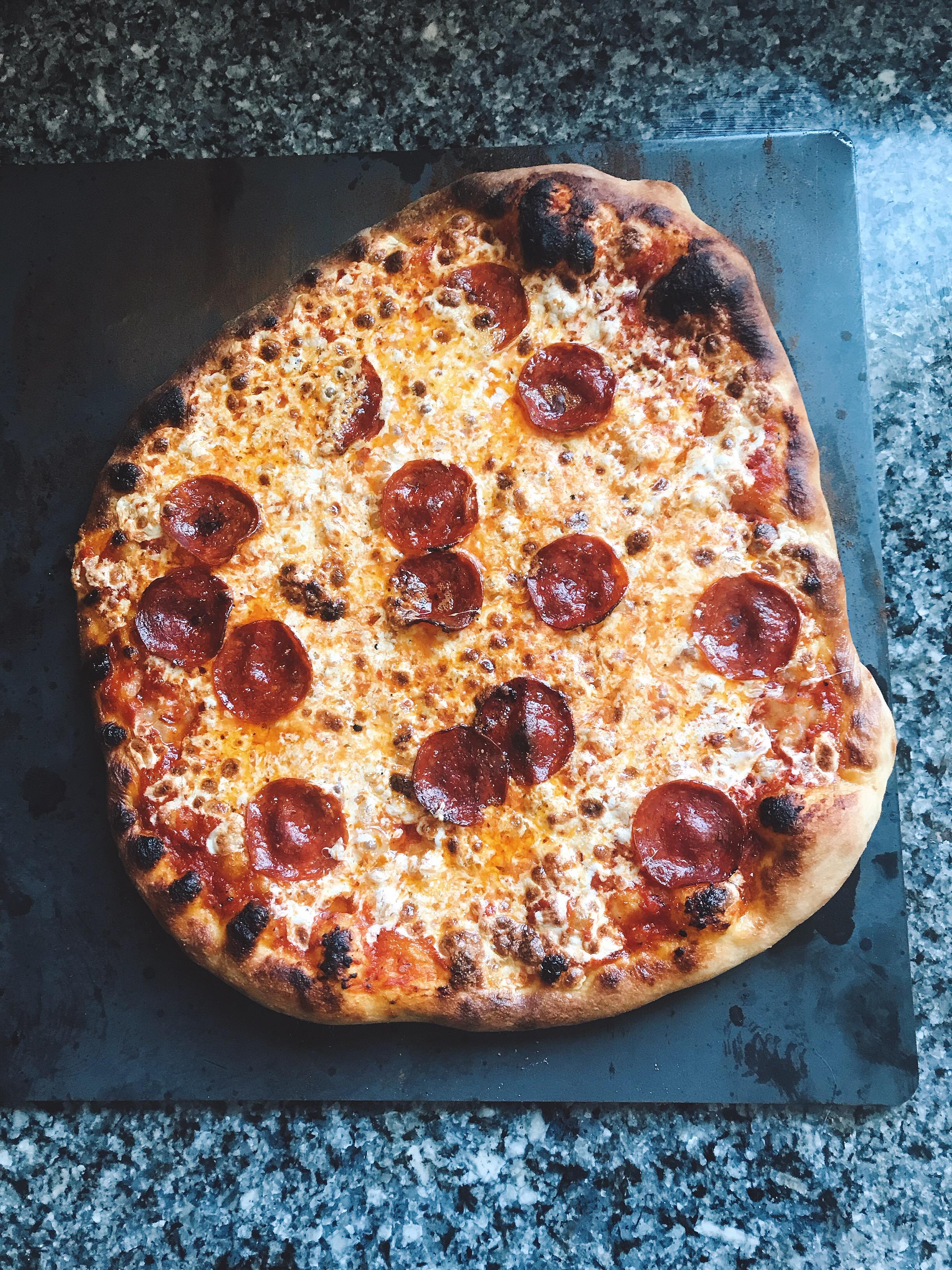 [Homemade] Pepperoni Pizza on baking steel r/food
