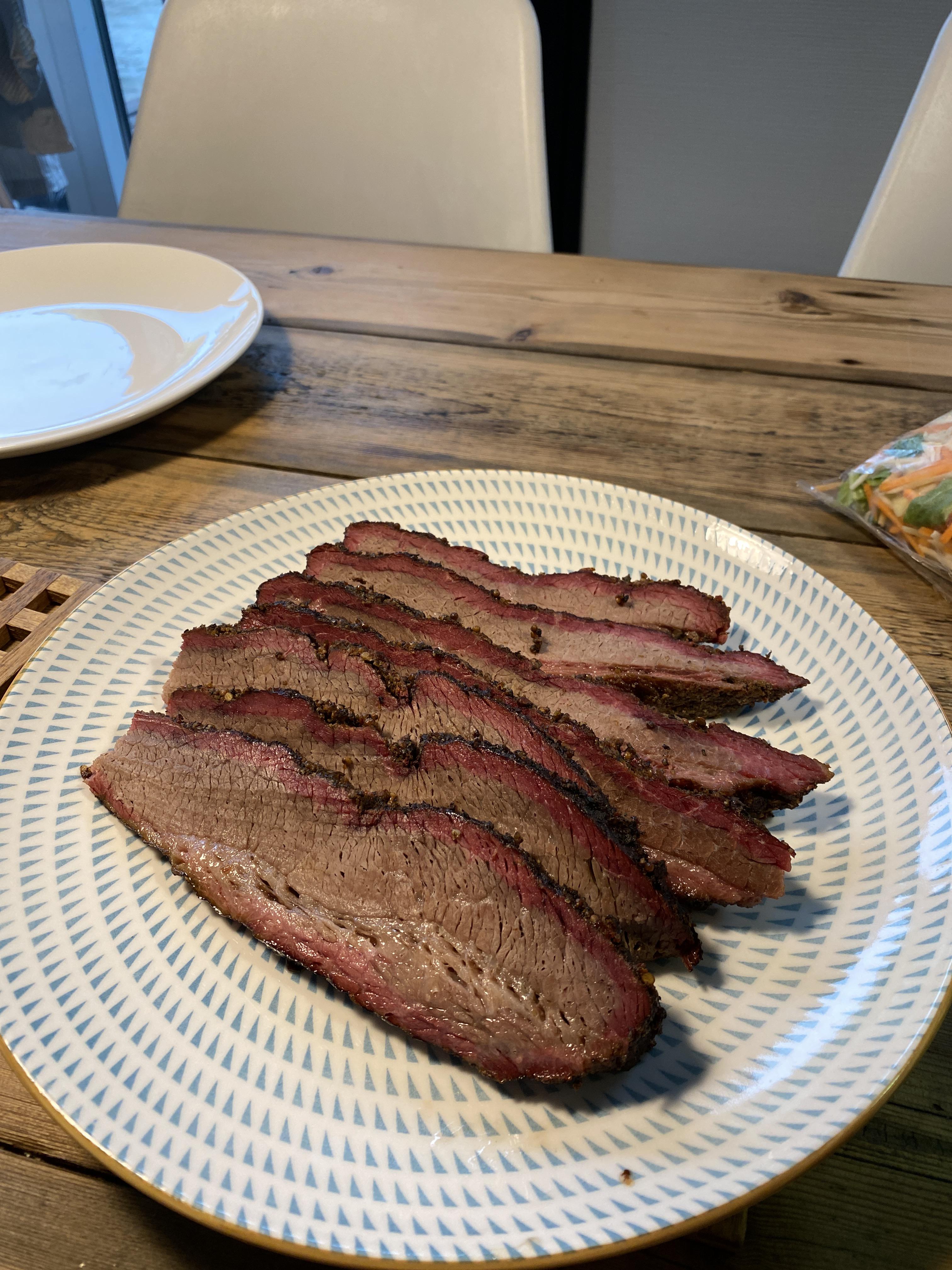 1. Ever Brisket flat, Hickory pellets r/smokefire
