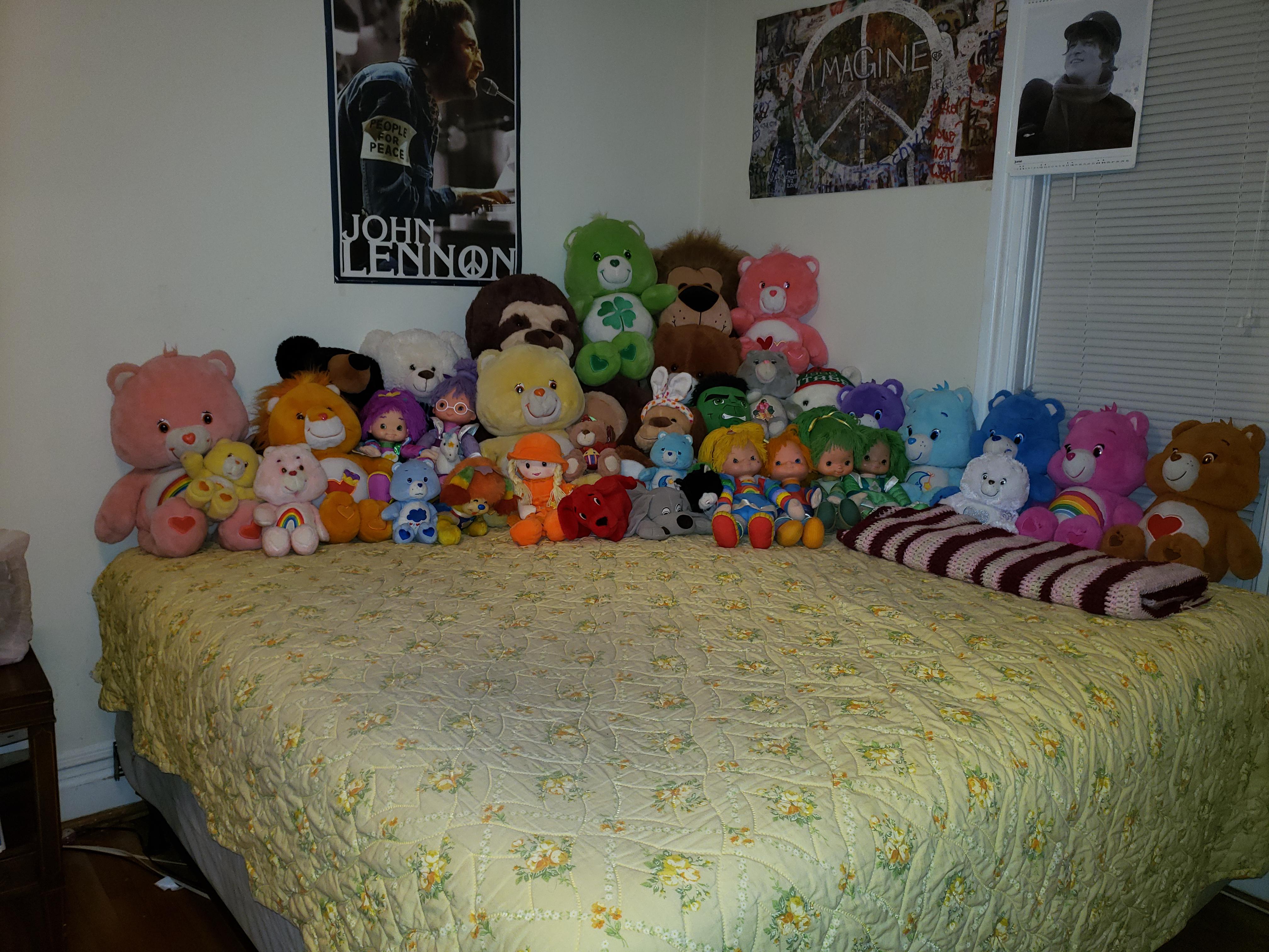 Here is all my stuffed animals... I love them all so much. r