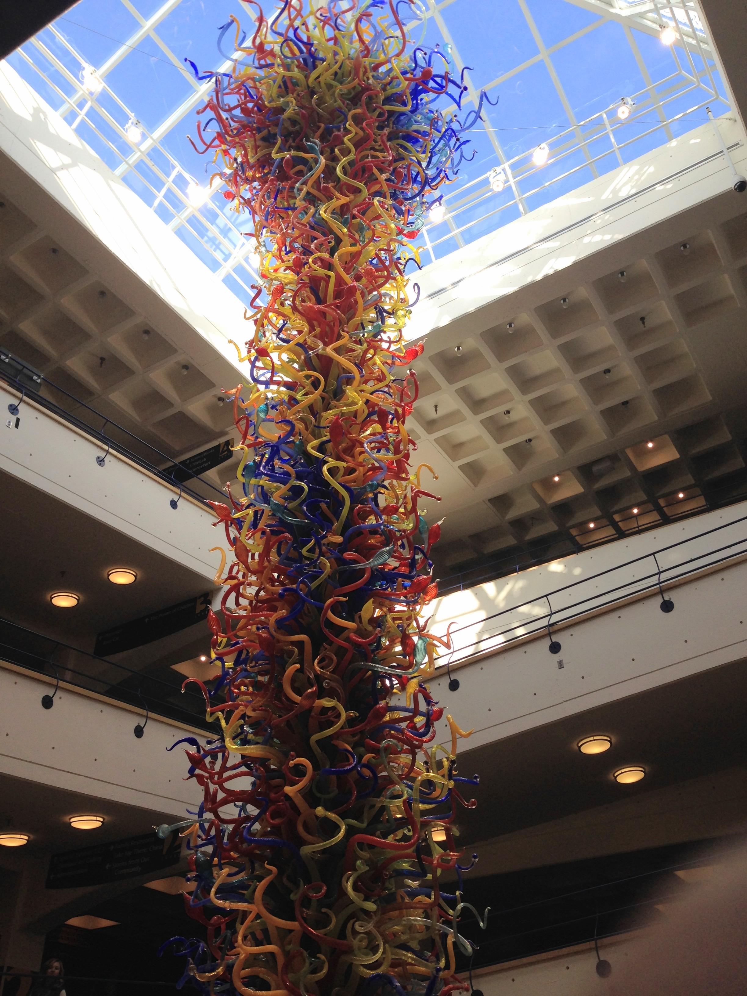 Blown glass piece from the Indianapolis children's museum r