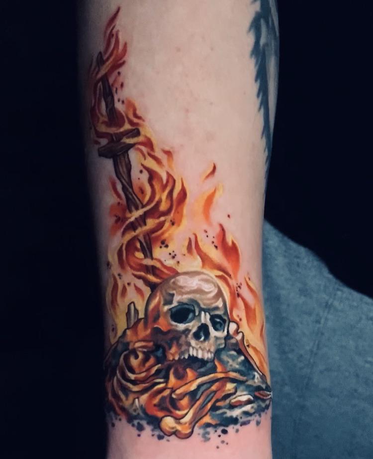 New Bonfire tattoo. what do you guys think? demonssouls
