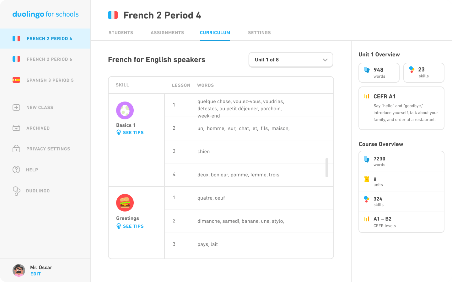 The French course may be in for a huge update and a complete alignment