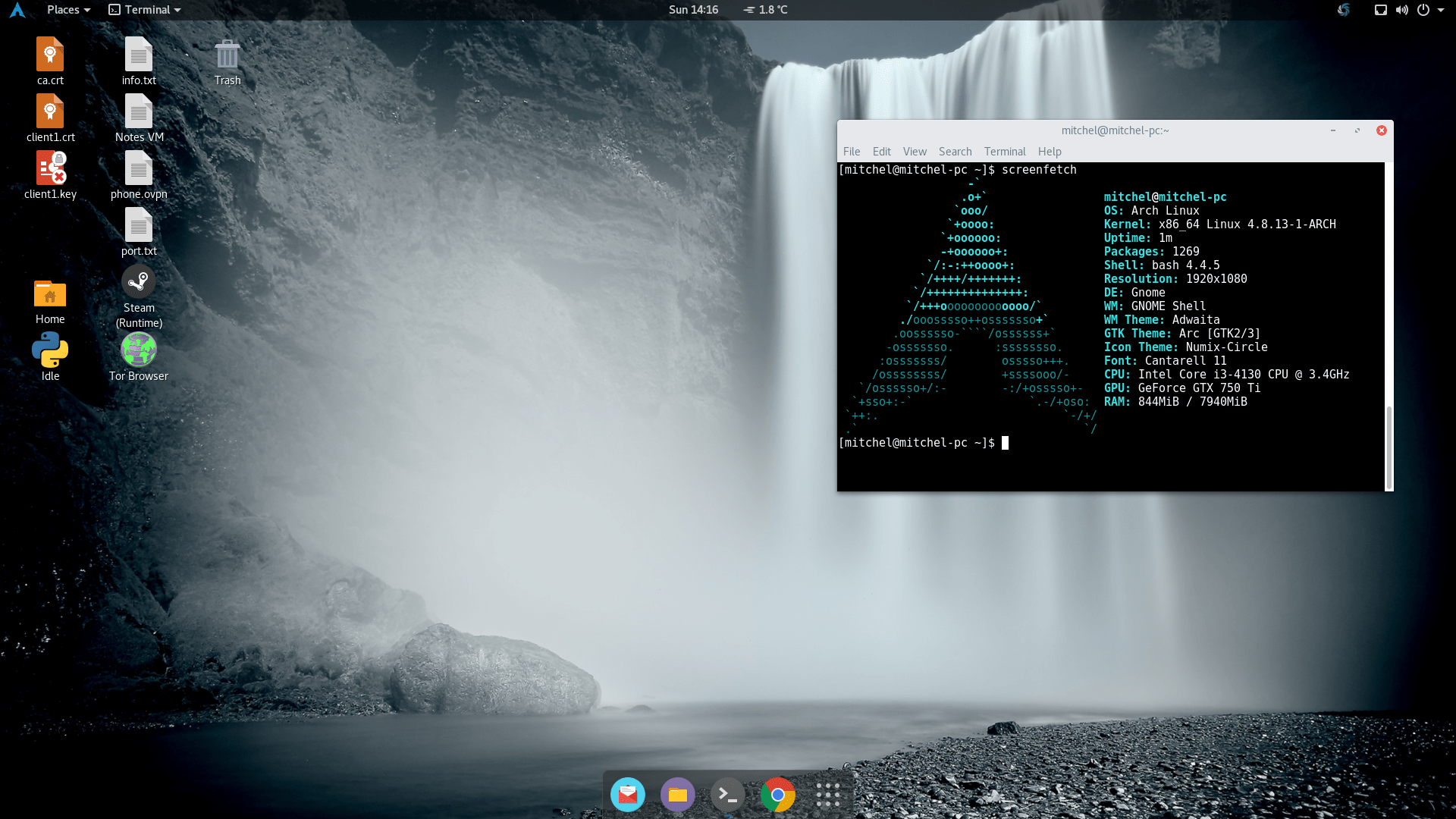 [GNOME] Arch Linux with GNOME with some customizations. r/unixporn
