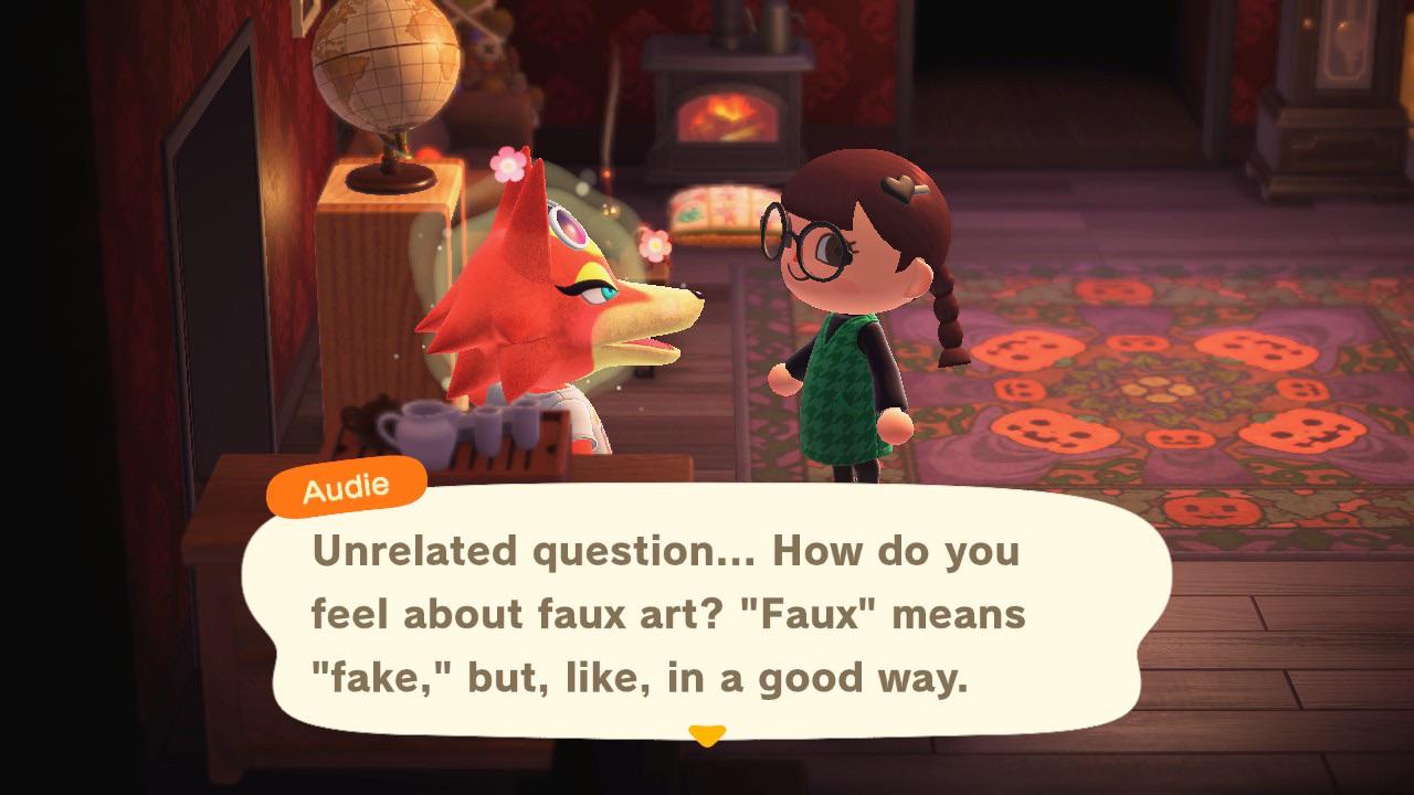 Today I learned villagers notice if you decorate with fake art r