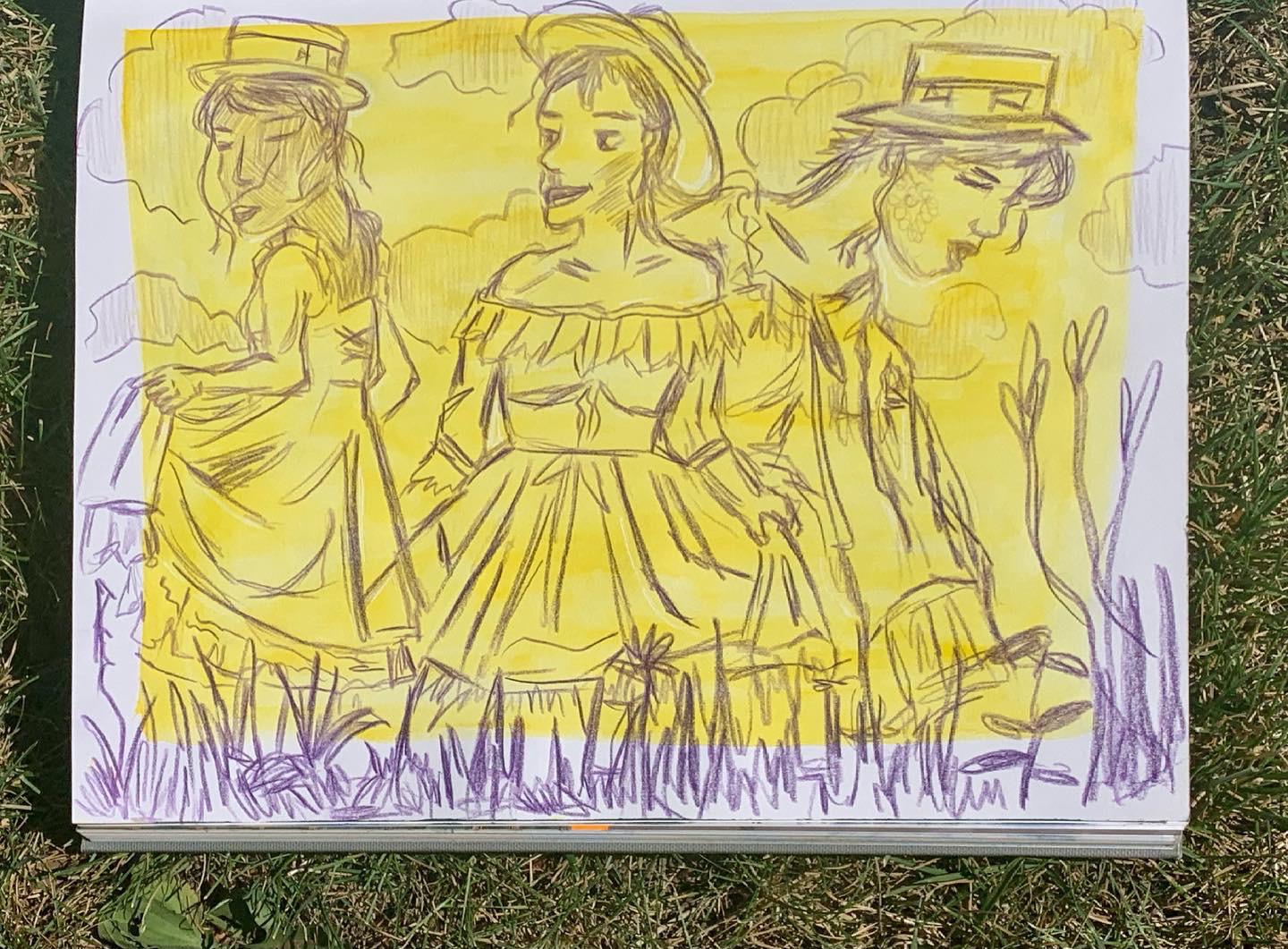 Picnic Gals ( r/drawing