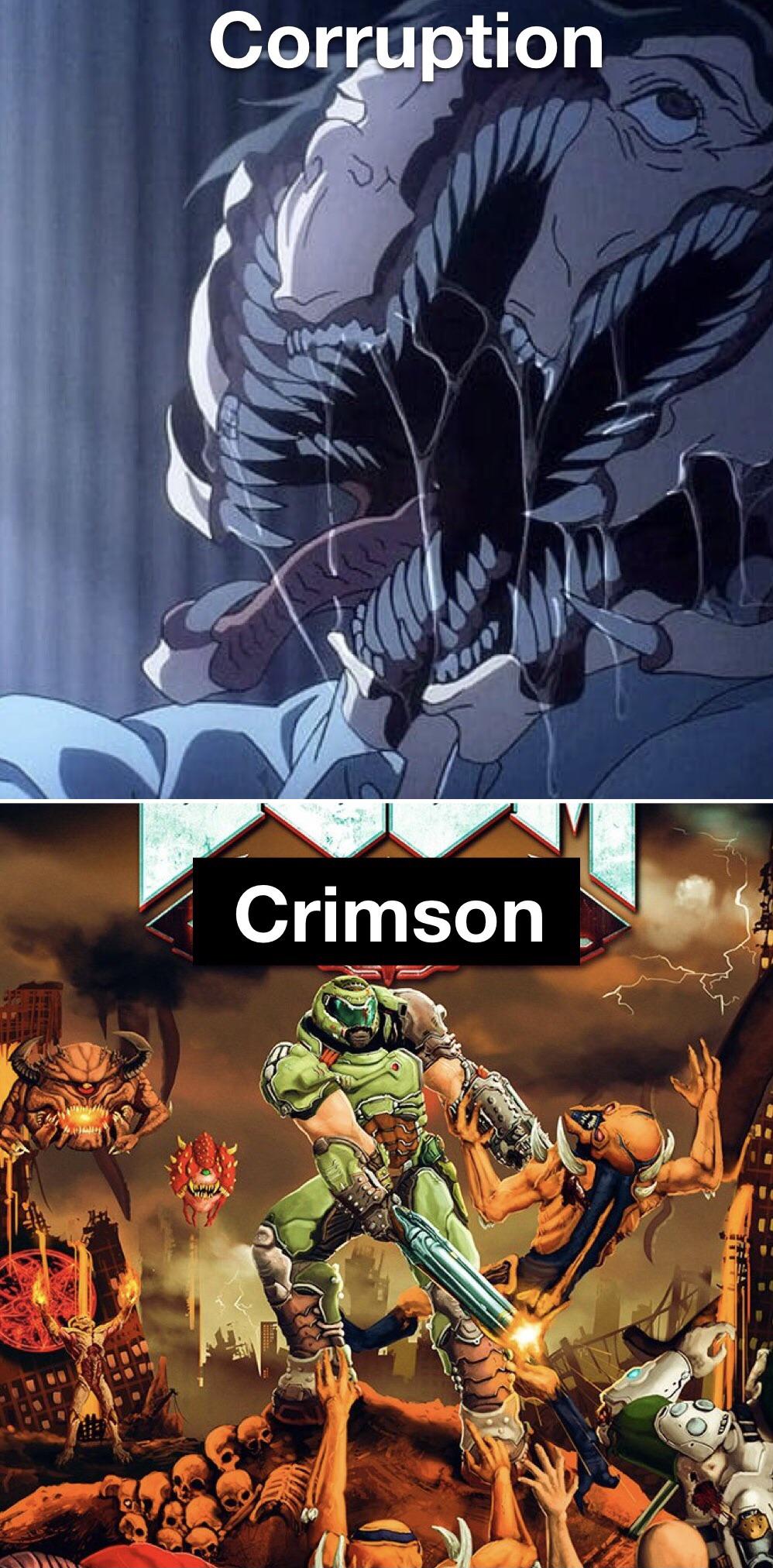 Corruption and crimson difference Terraria