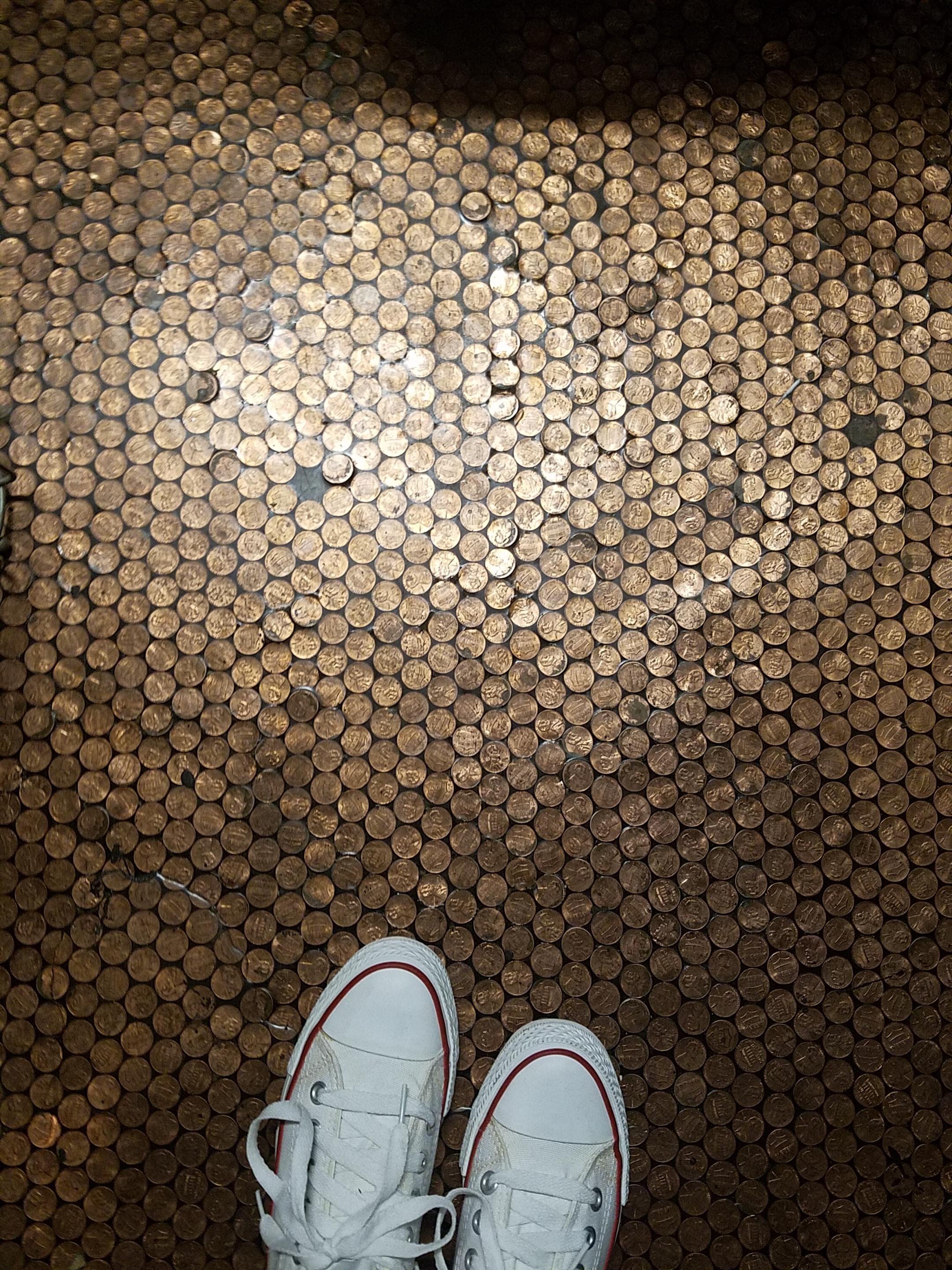 Bathroom Floor Made Of Pennies Flooring Tips
