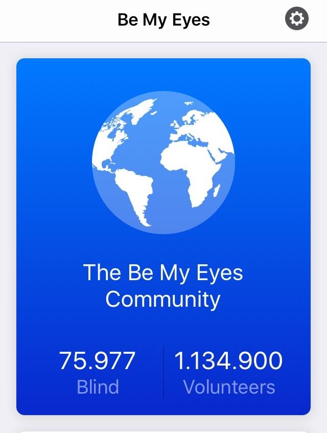 Over a million people have volunteered to help blind people through