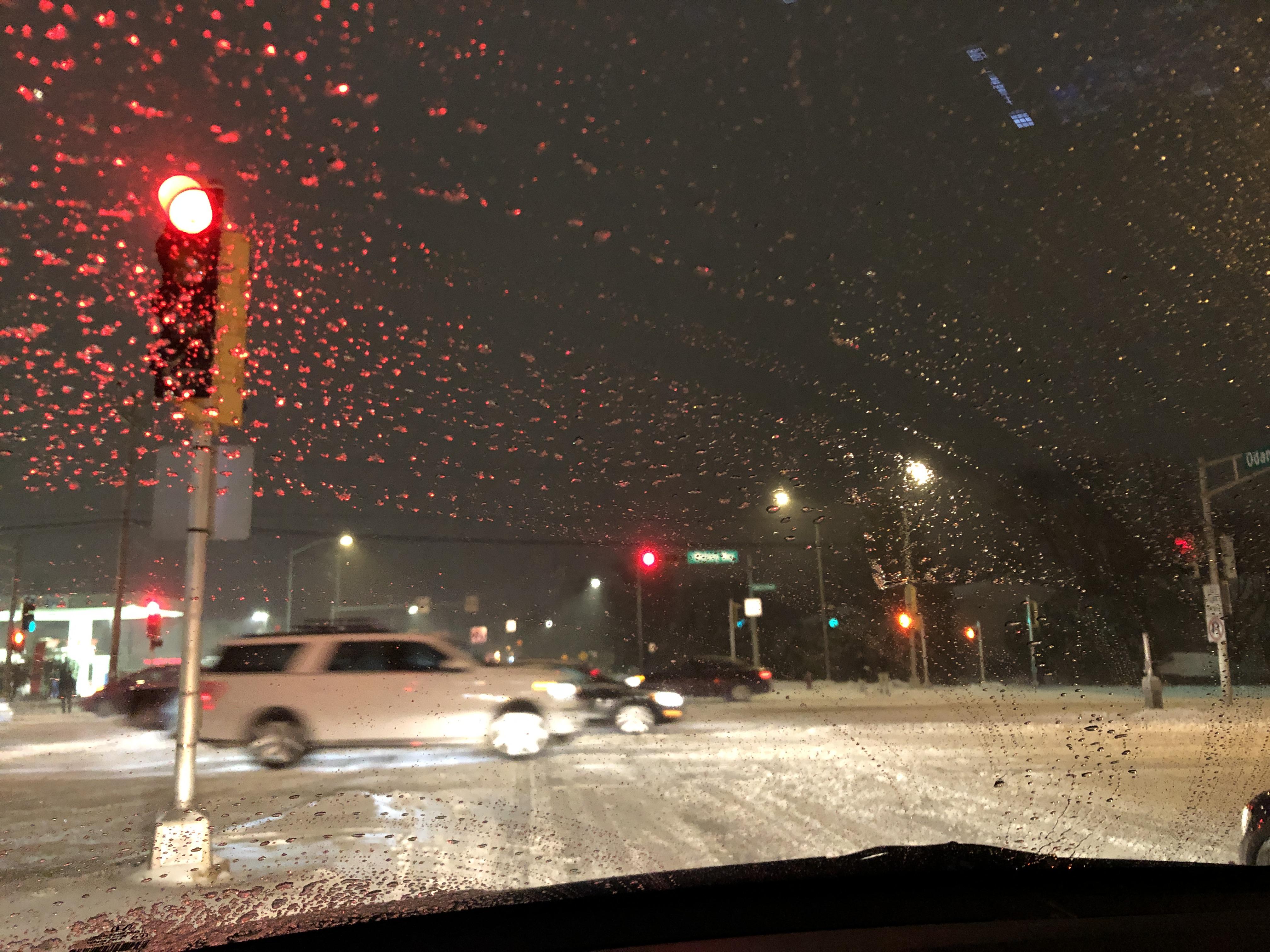 Whenever it snows or rains, my windshield wiper always leaves these wet