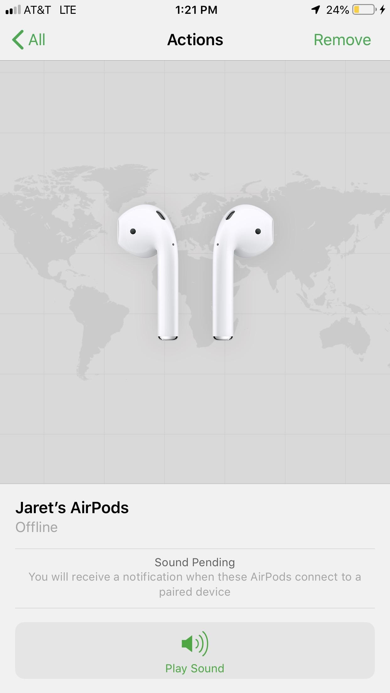 Lost airpods a week ago and now they show “offline” on find my iPhone