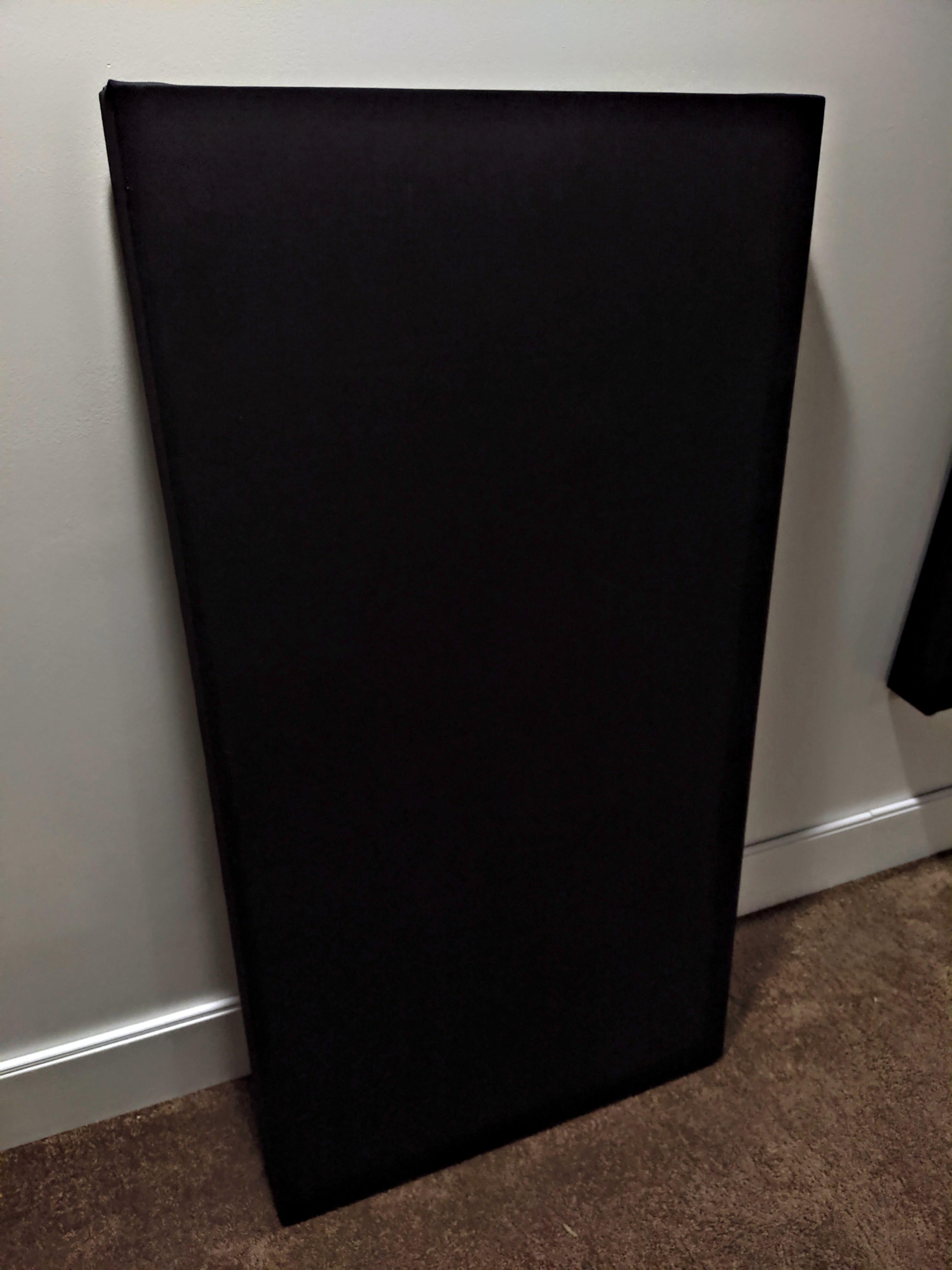 Made (9) 4' X 2' acoustic panels for their theater for a customer. Safe to say my thumbs are