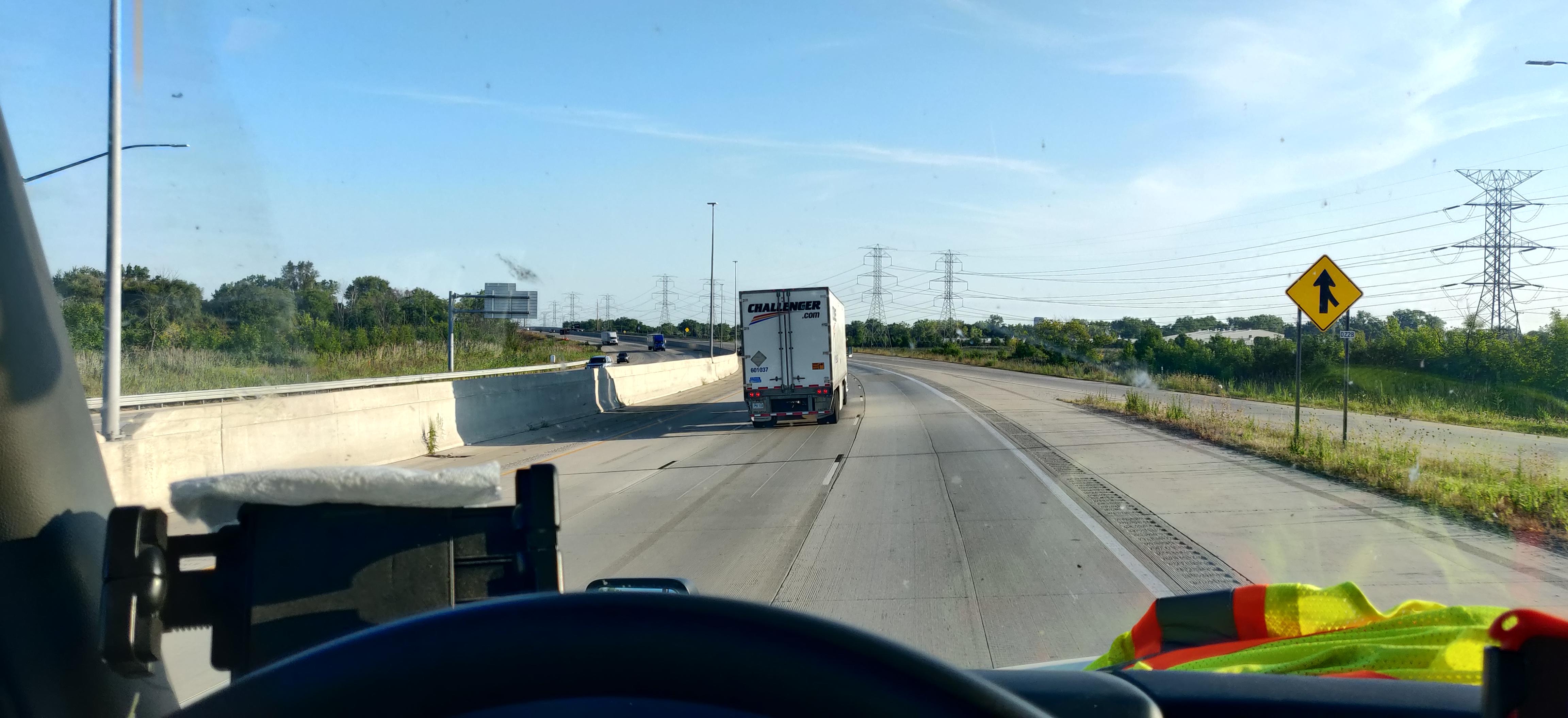 Why do other truckers insist on being in the middle lane? He was in the
